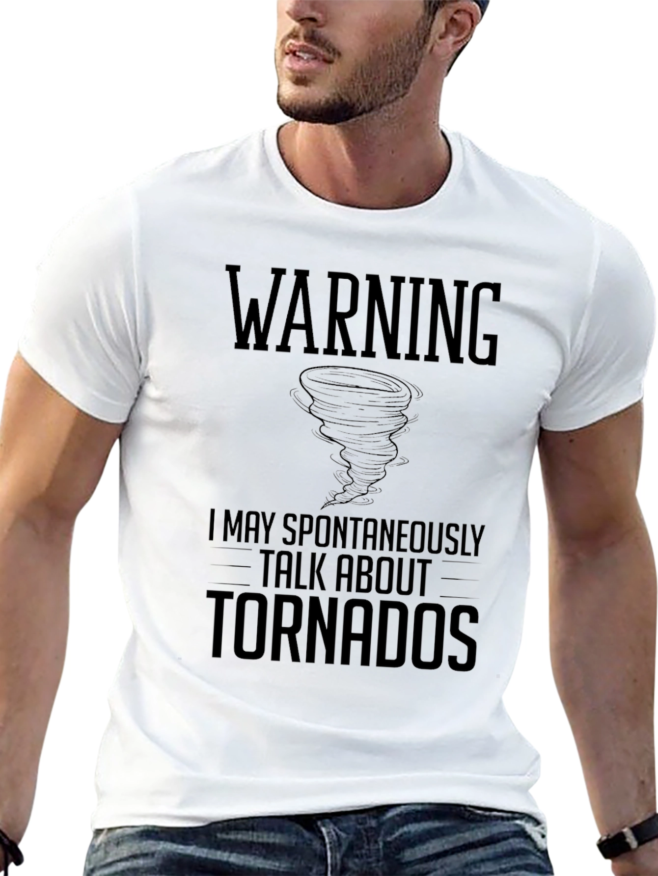 Black Warning Tornadoes T-Shirt - Weather Enthusiast Tee view 13