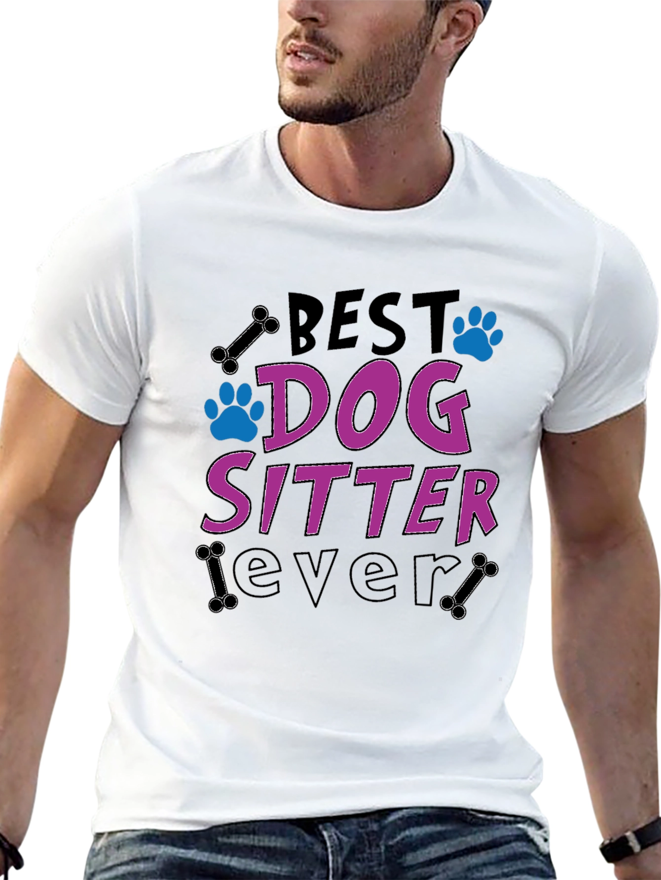 Black Best Dog Sitter Ever T-Shirt view 13
