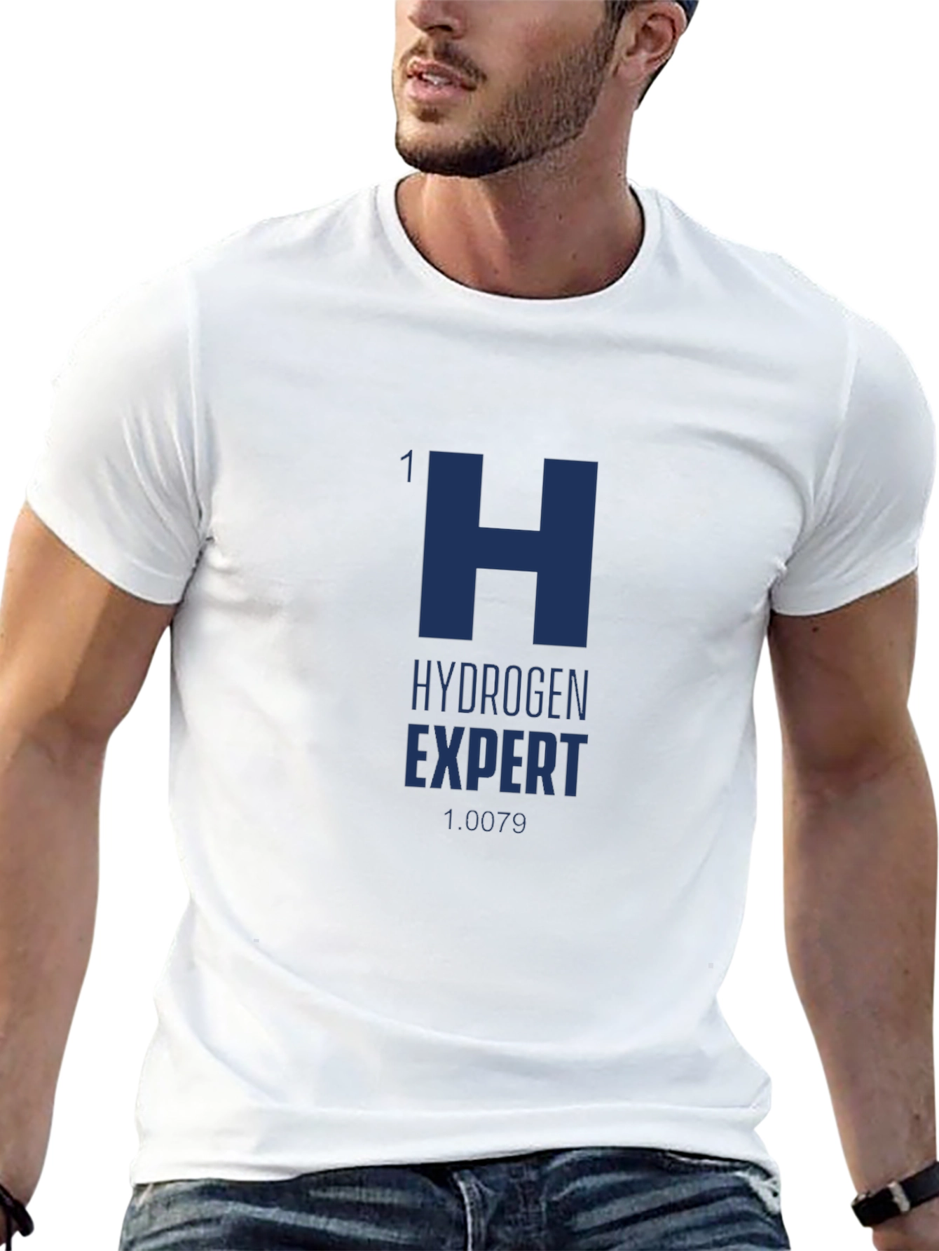 Black Hydrogen Expert T-Shirt - Periodic Table Science Tee view 13