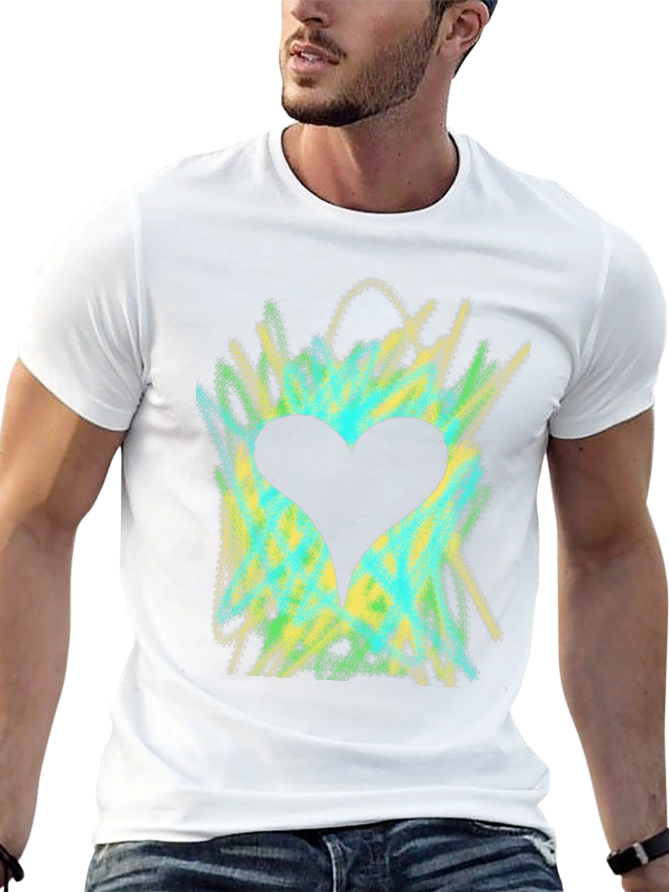 Black Heart Burst Graphic T-Shirt view 13