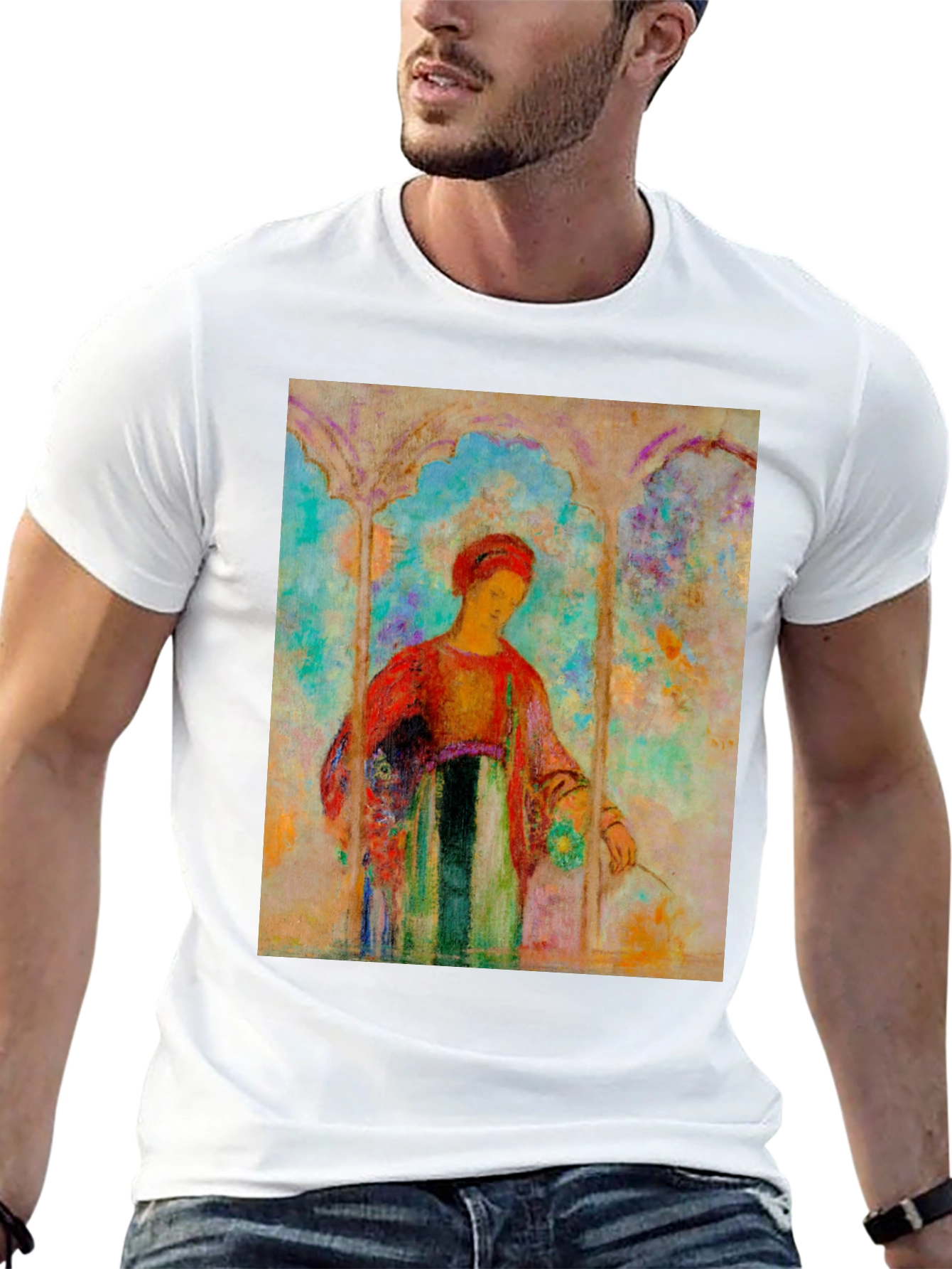 Black Artistic Woman Portrait T-Shirt - Unique Design view 13