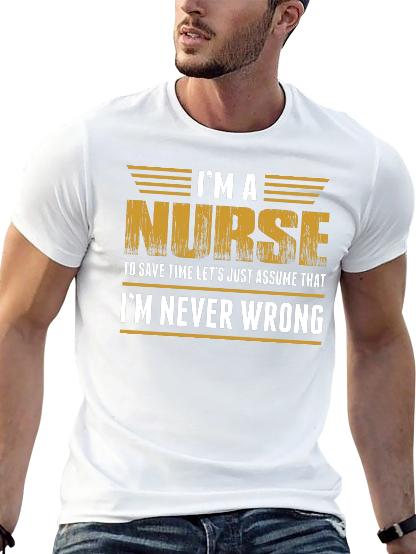 Black I'm A Nurse - Never Wrong T-Shirt view 13