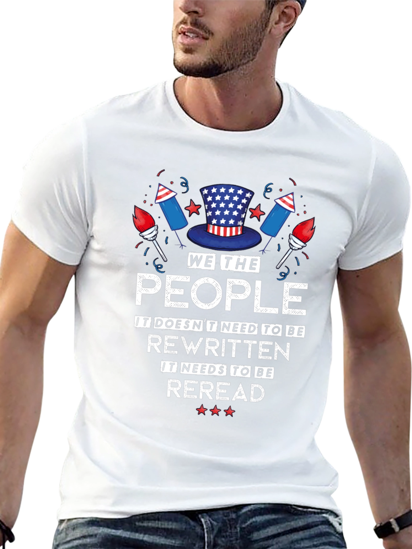 Black We The People Patriotic T-Shirt view 13