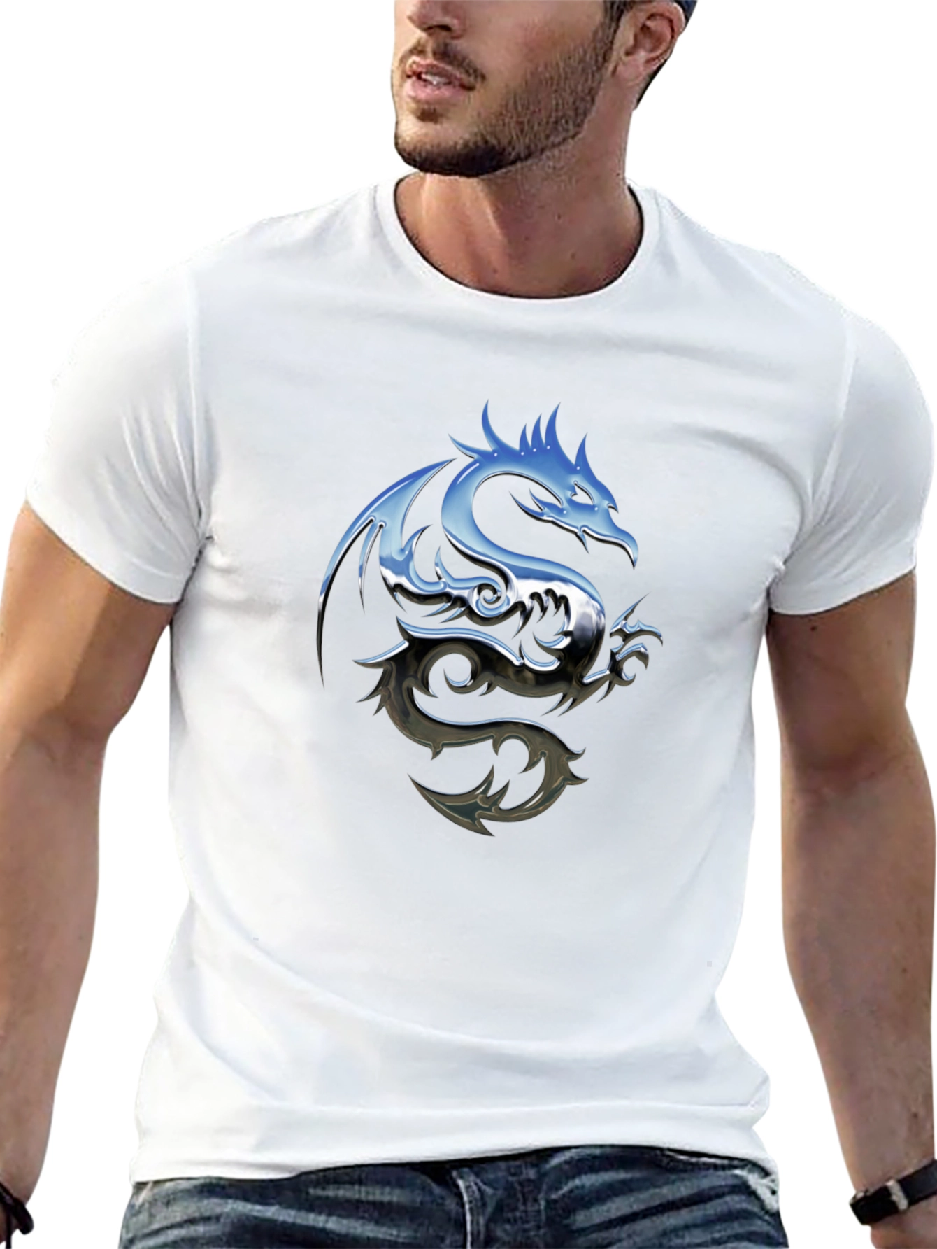 Black Dragon Graphic Tee - Men's Black T-Shirt view 13