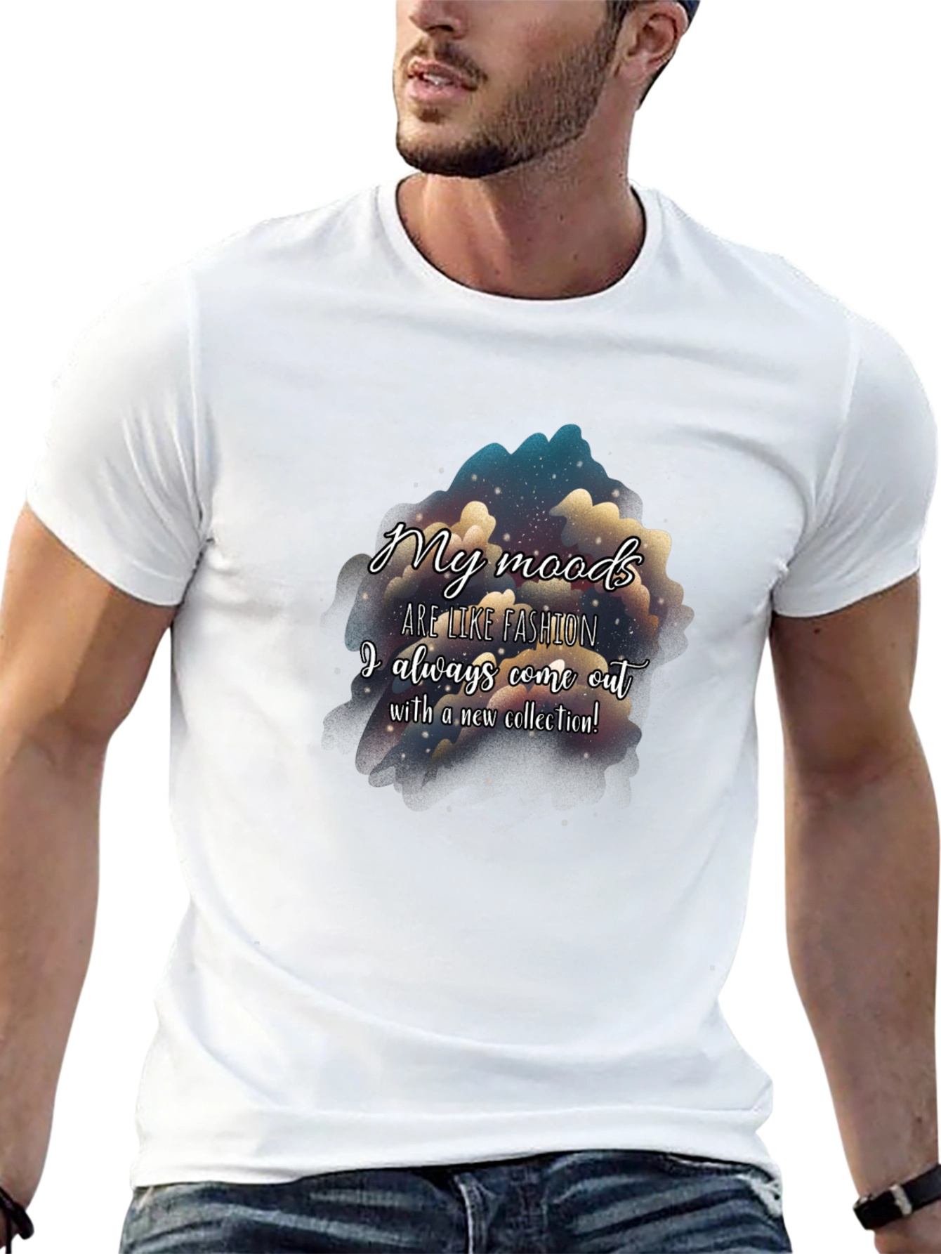 Black My Moods are Like Fashion Graphic Tee view 13