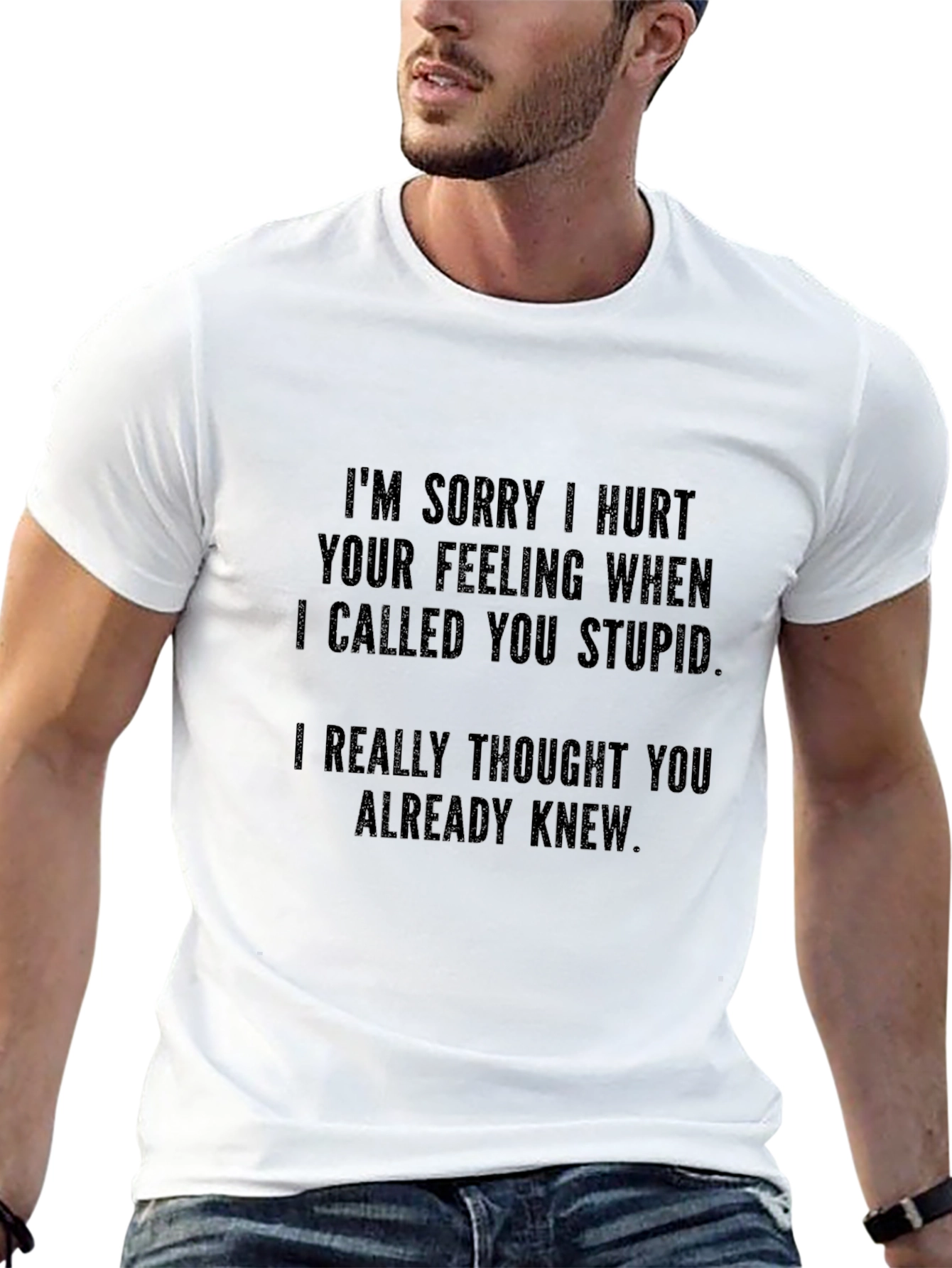 Black Funny Apology T-Shirt - Sarcastic Novelty Tee view 13