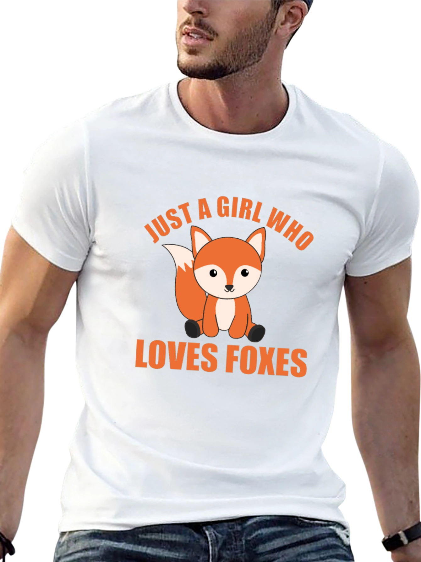 Black Cute Fox Lover T-Shirt - Just A Girl Who Loves Foxes view 13
