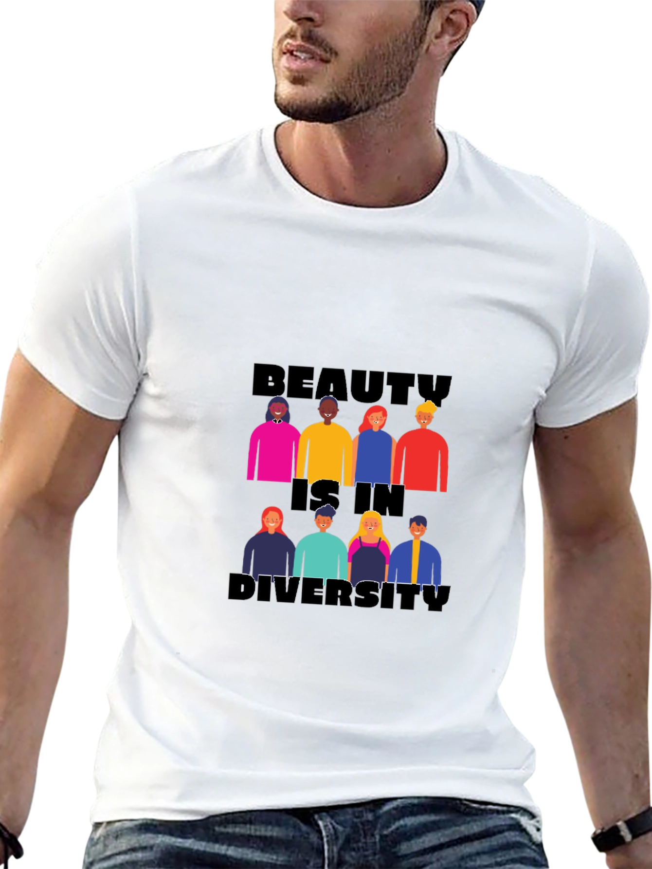 Black Beauty in Diversity Black Graphic Tee view 13
