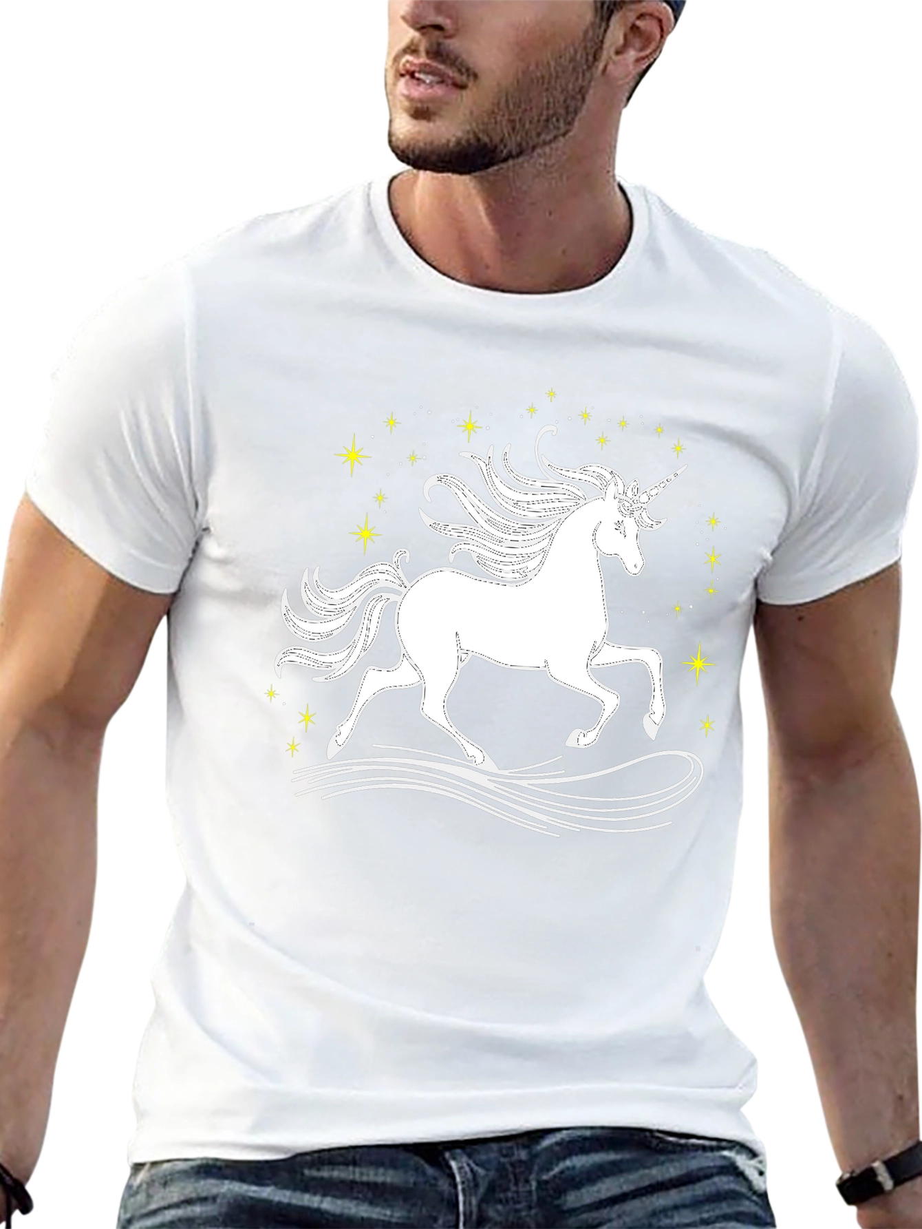 Black Unicorn Graphic Black T-Shirt view 13