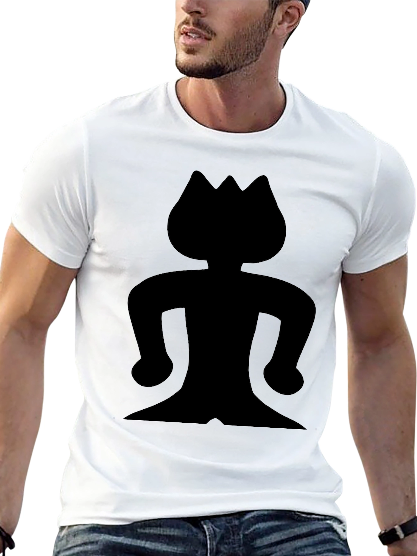 Black Silhouette Graphic Tee - Black view 13