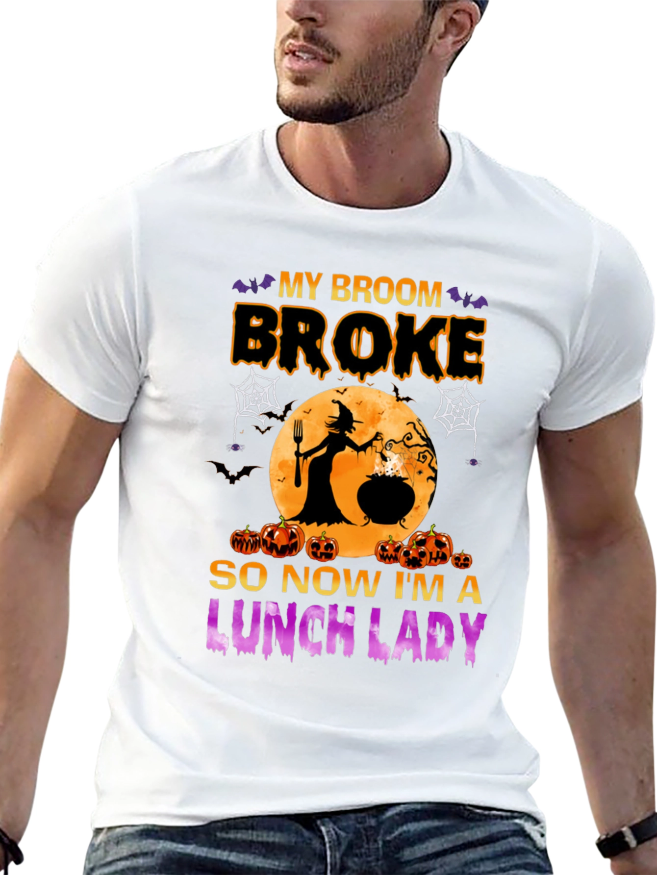 Black Halloween Lunch Lady Graphic Tee view 13