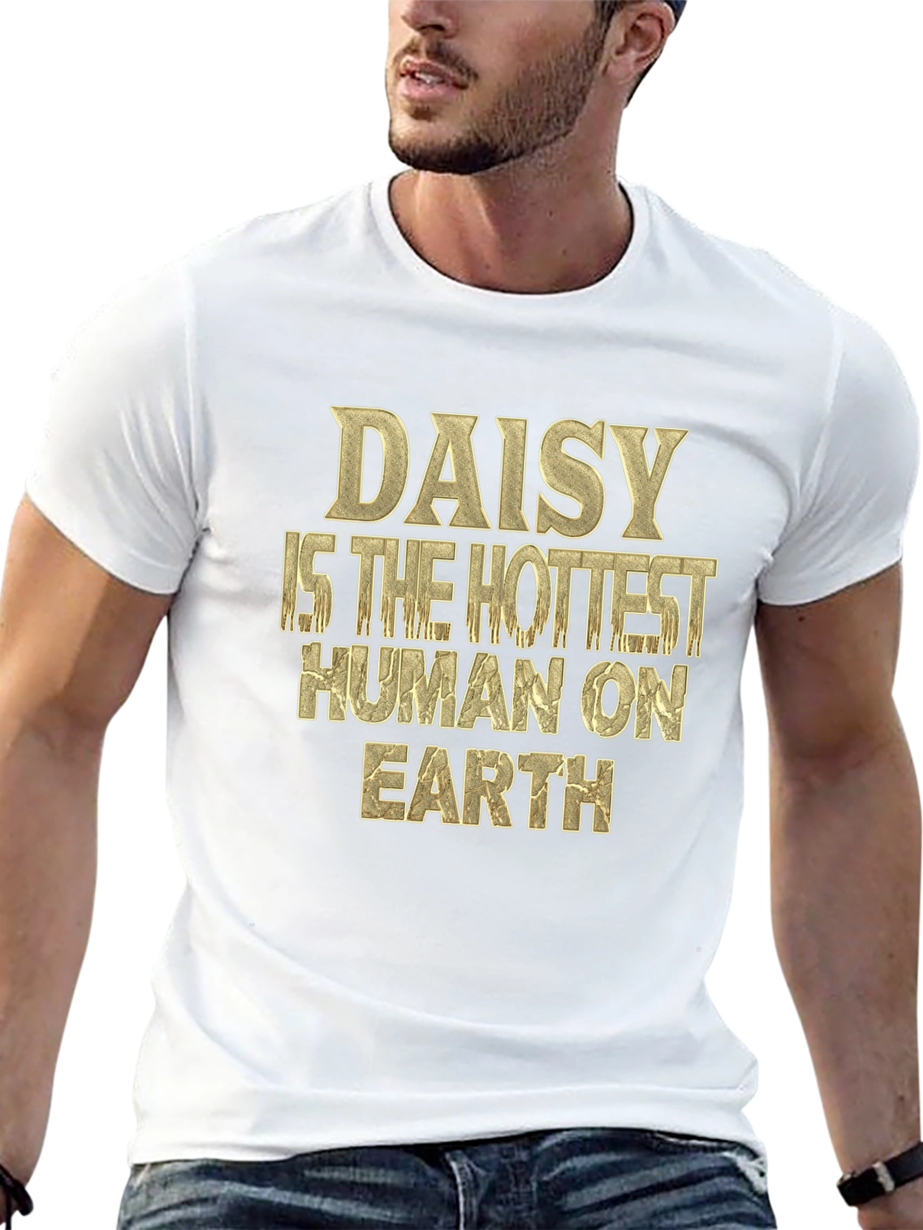 Black Daisy Hottest Human T-Shirt - Black view 13