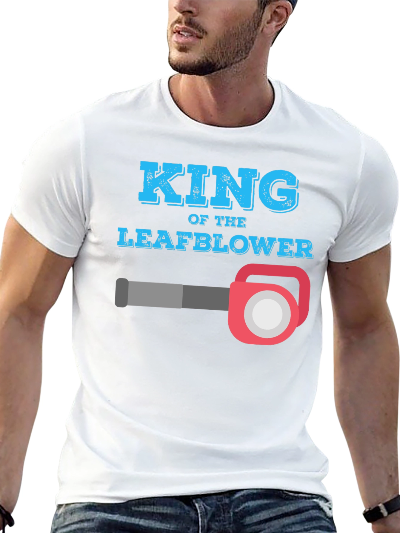 Black King of the Leaf Blower T-Shirt view 13