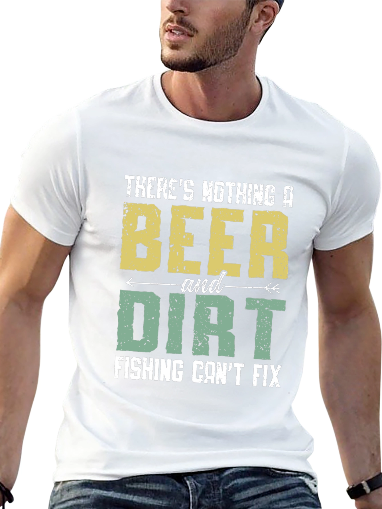 Black Beer & Dirt Fishing Fix T-Shirt view 13