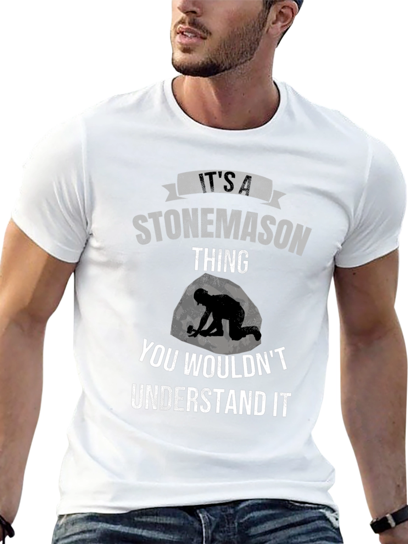 Black Stonemason T-Shirt - "It's A Stonemason Thing" view 13