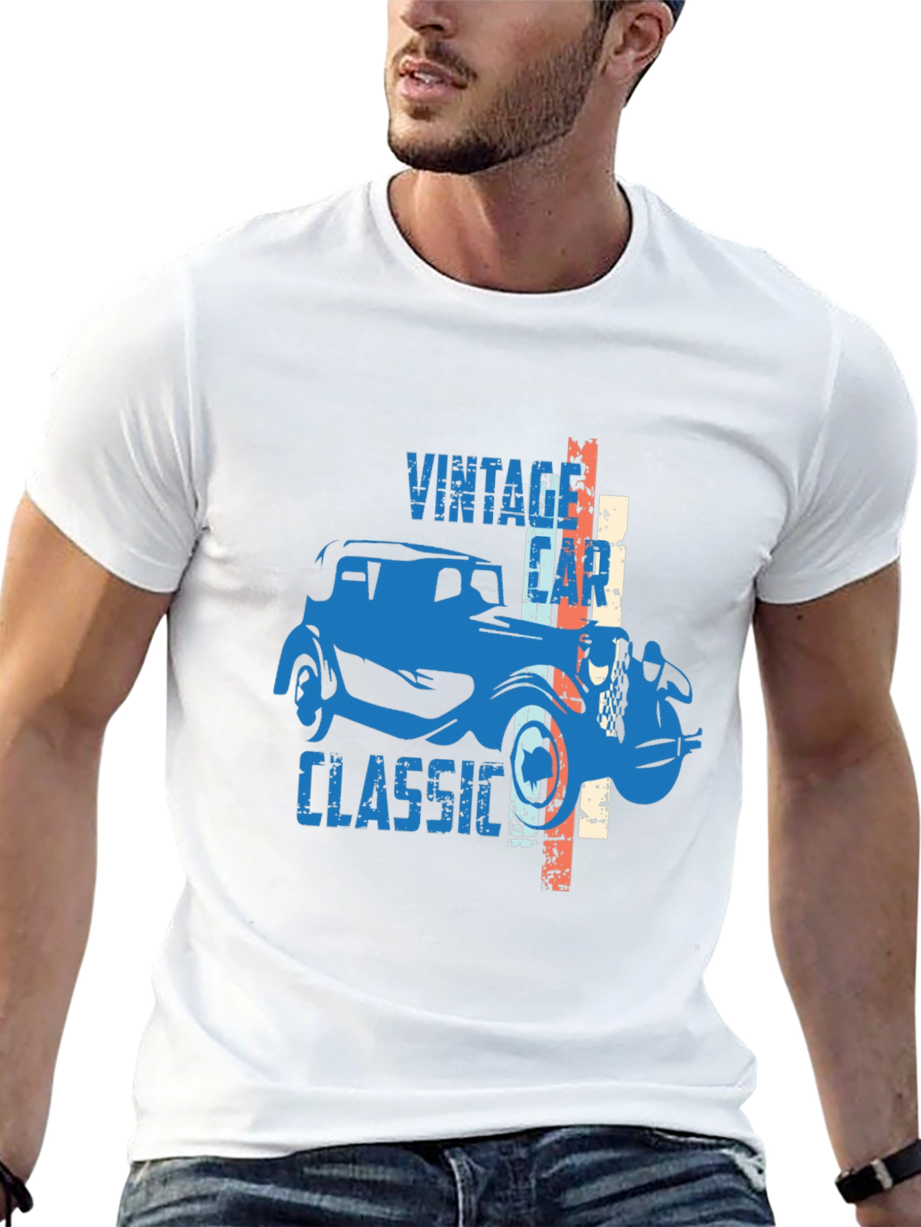 Black Vintage Classic Car Graphic Tee - Stylish Comfort view 13
