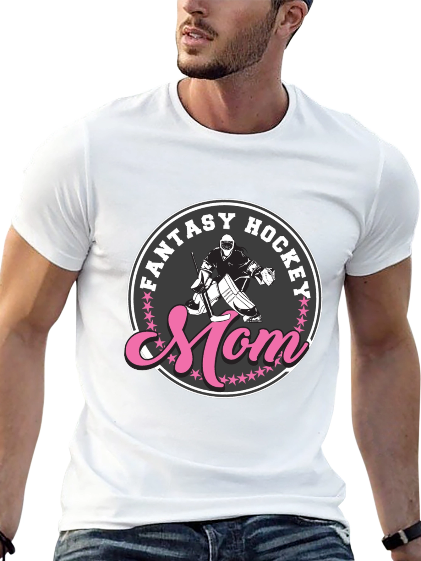 Black Fantasy Hockey Mom T-Shirt view 13