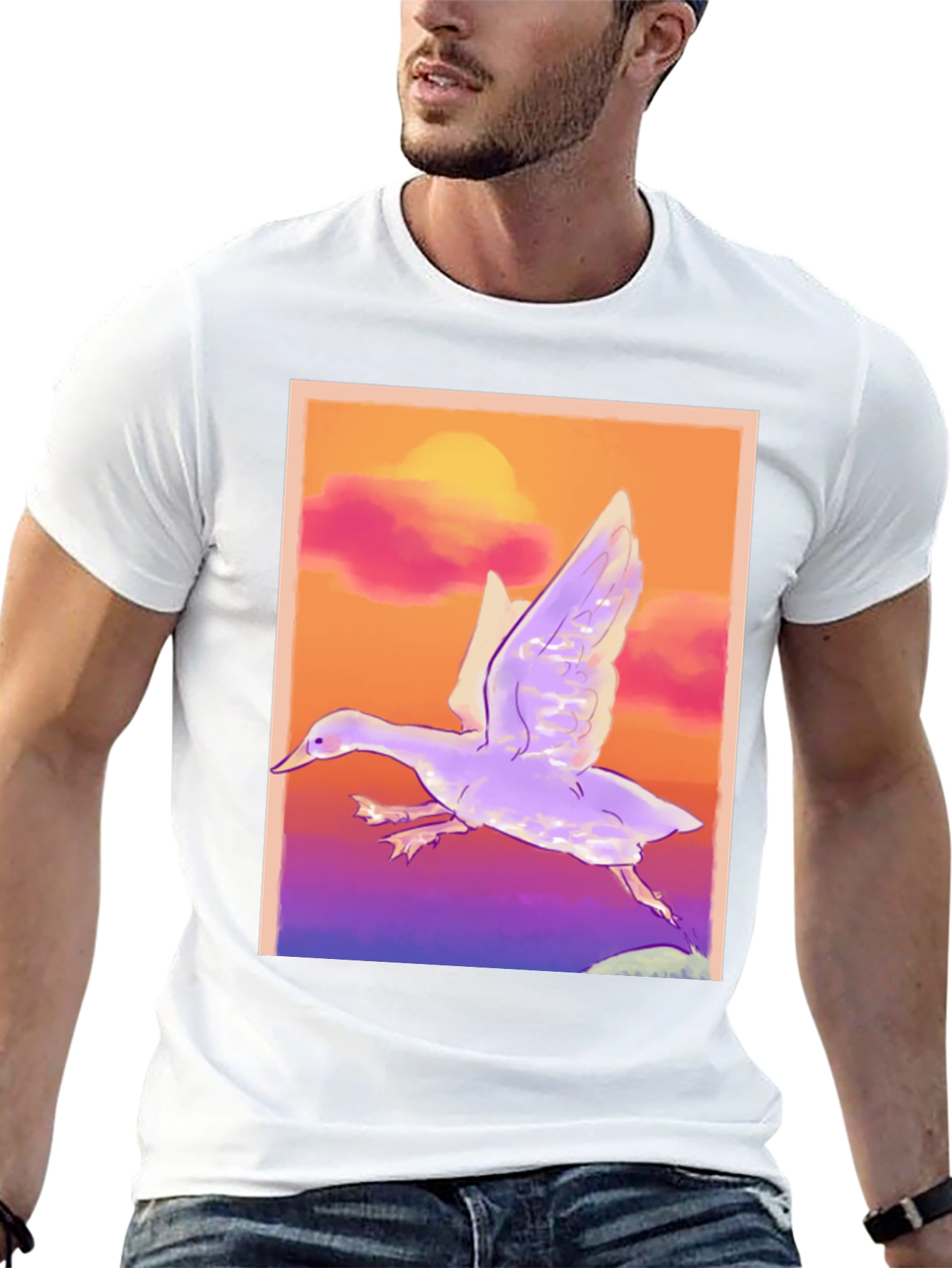 Black Flying Duck Graphic T-Shirt view 13