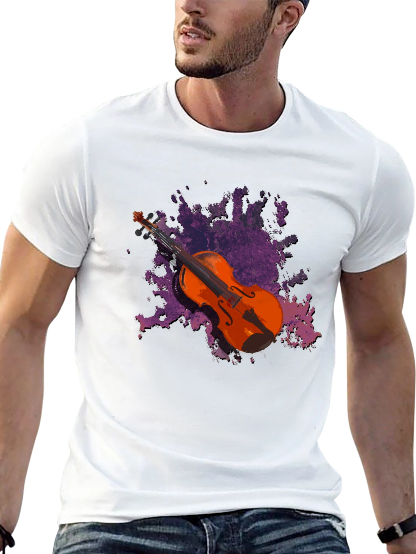 Black Violin Graphic Black T-Shirt - Music Lover Tee view 13