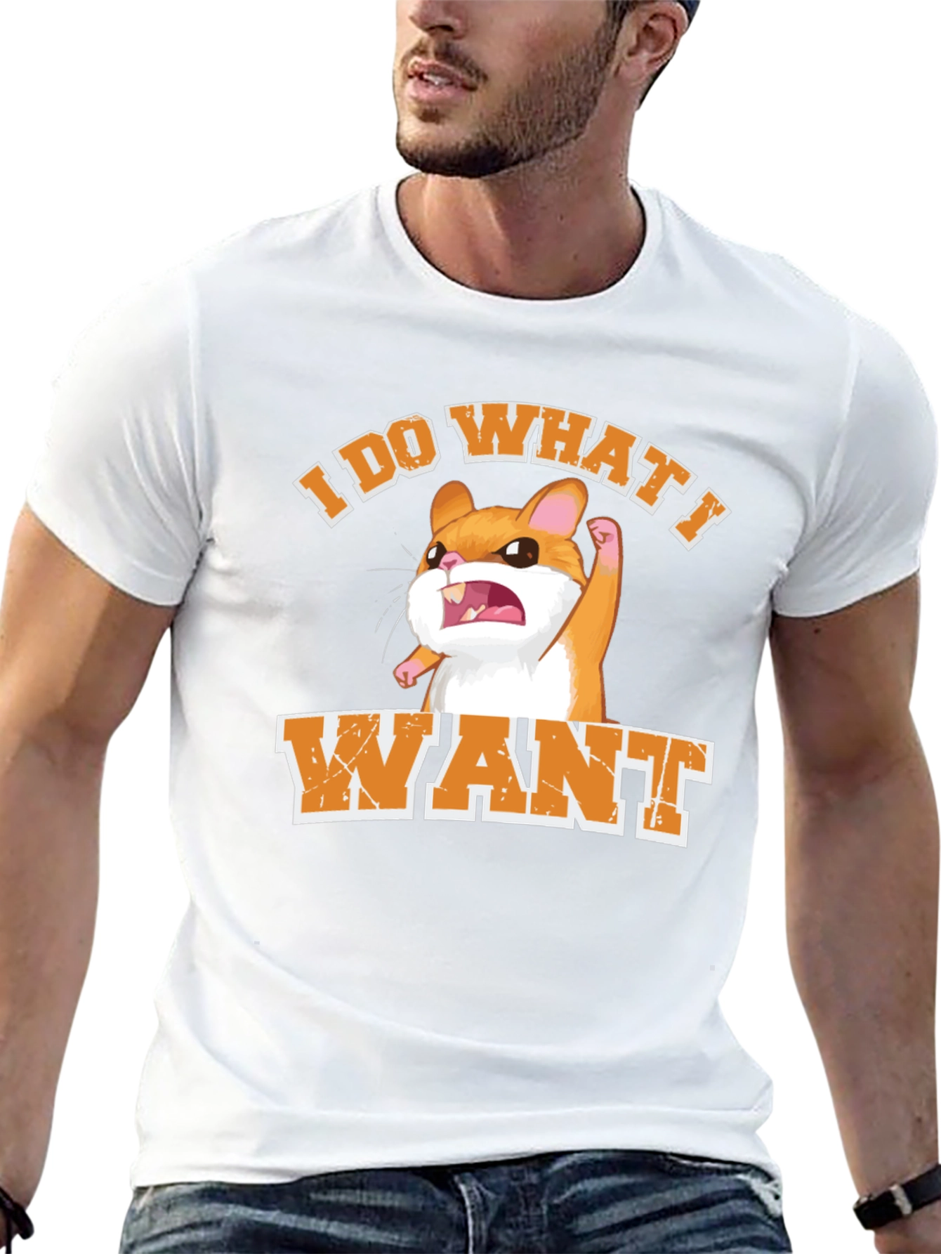 Black I Do What I Want Hamster Graphic T-Shirt view 13