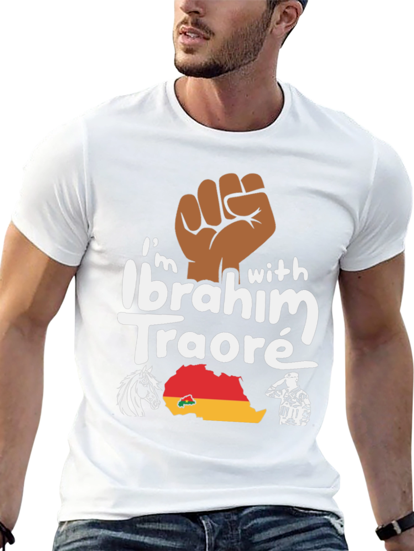 Ibrahim Traoré Supporter T-Shirt - Black Power - 13