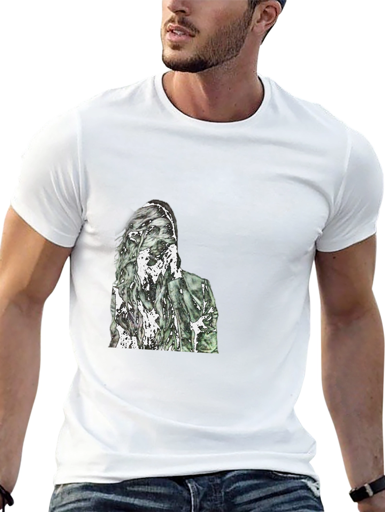 Black Zombie Graphic Tee - Black Crew Neck T-Shirt view 13