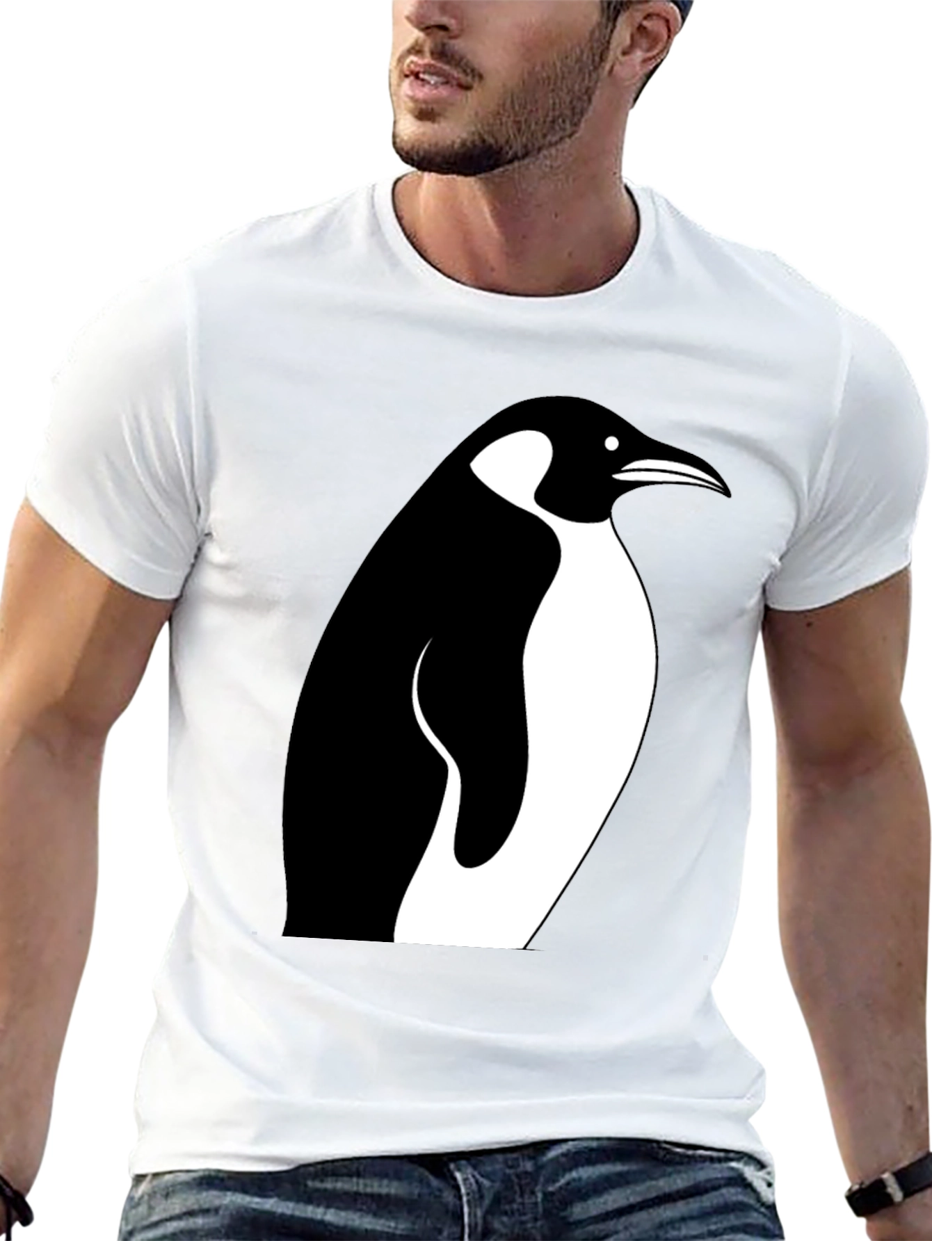 Black Penguin Graphic Tee - Stylish Black Cotton T-Shirt view 13
