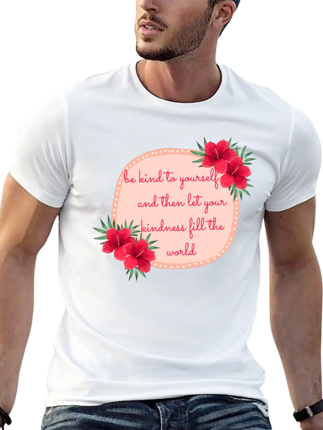 Black Kindness Floral Graphic Tee - Black view 13