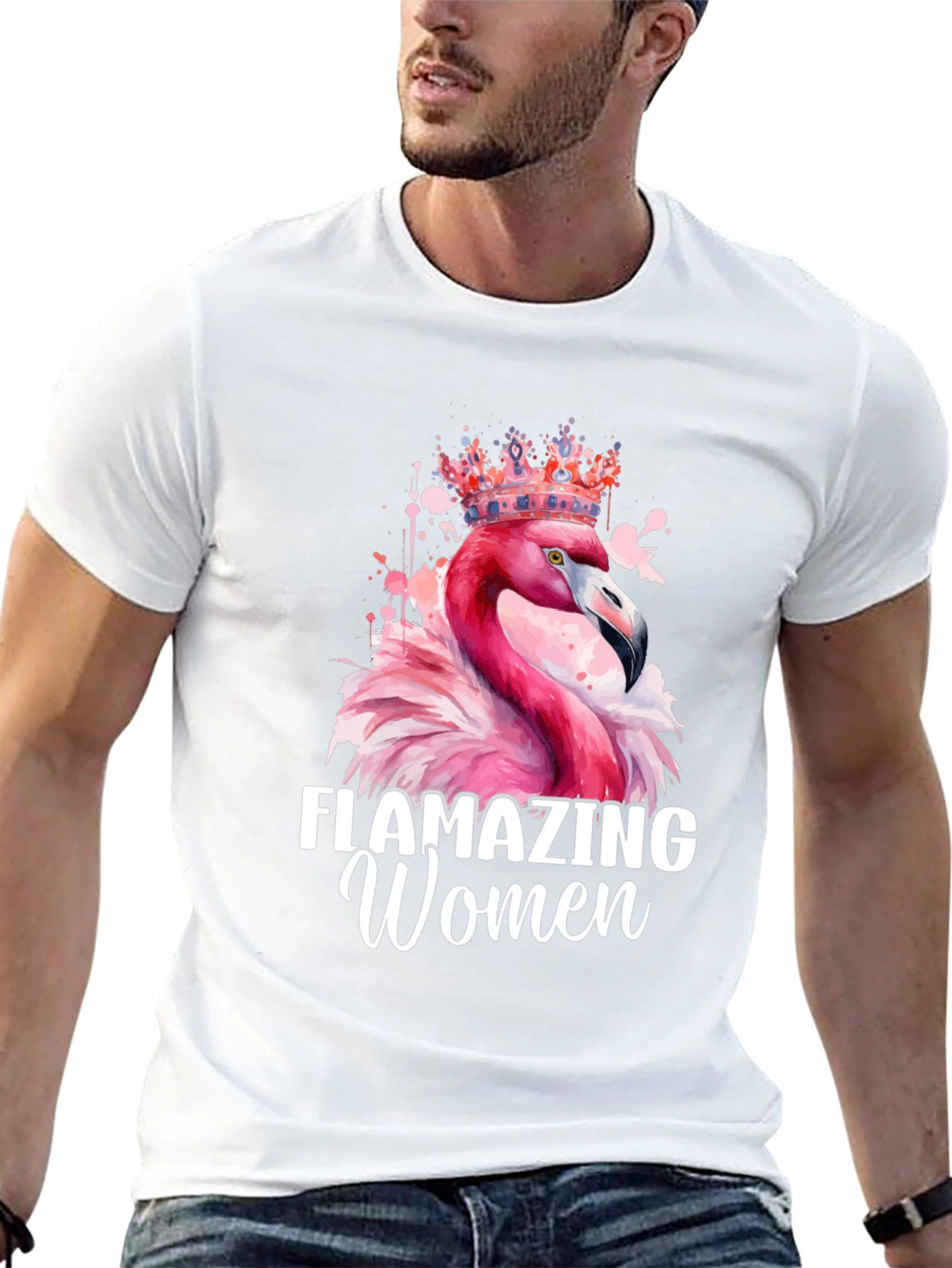 Black Flamazing Women T-Shirt - Flamingo Queen Tee view 13