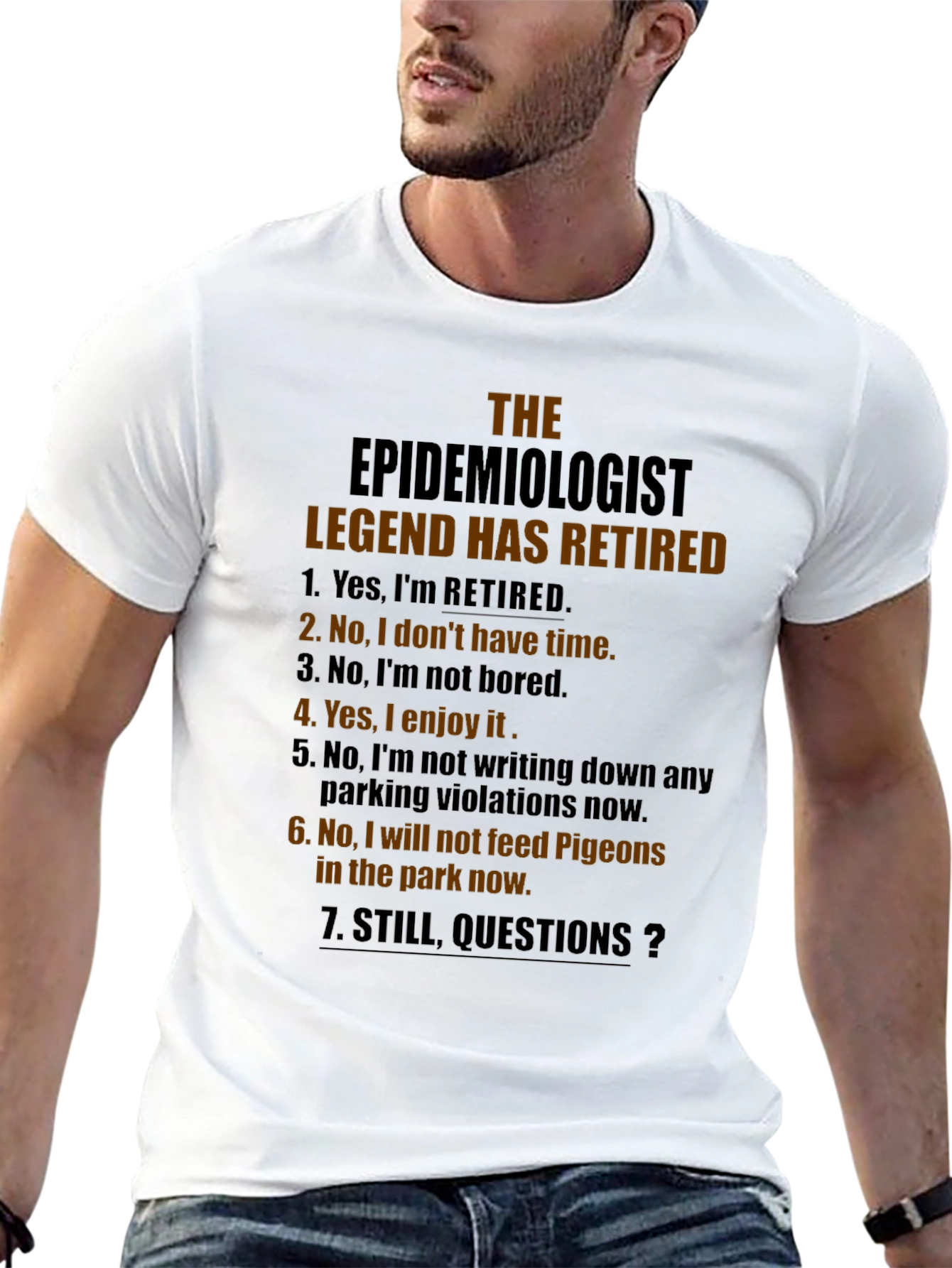Black Retired Epidemiologist Legend Graphic T-Shirt view 13