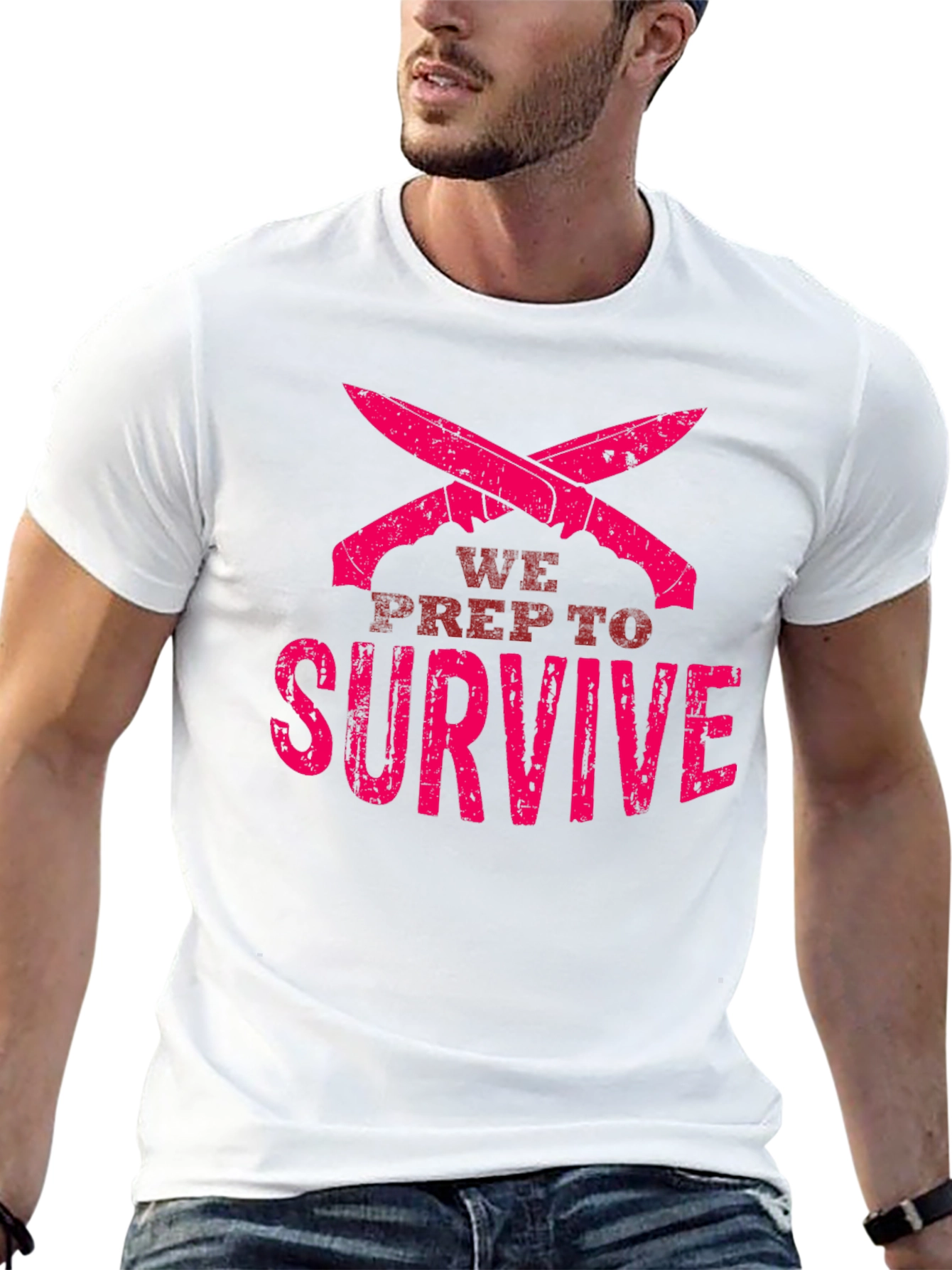 Black We Prep to Survive Graphic Tee view 13