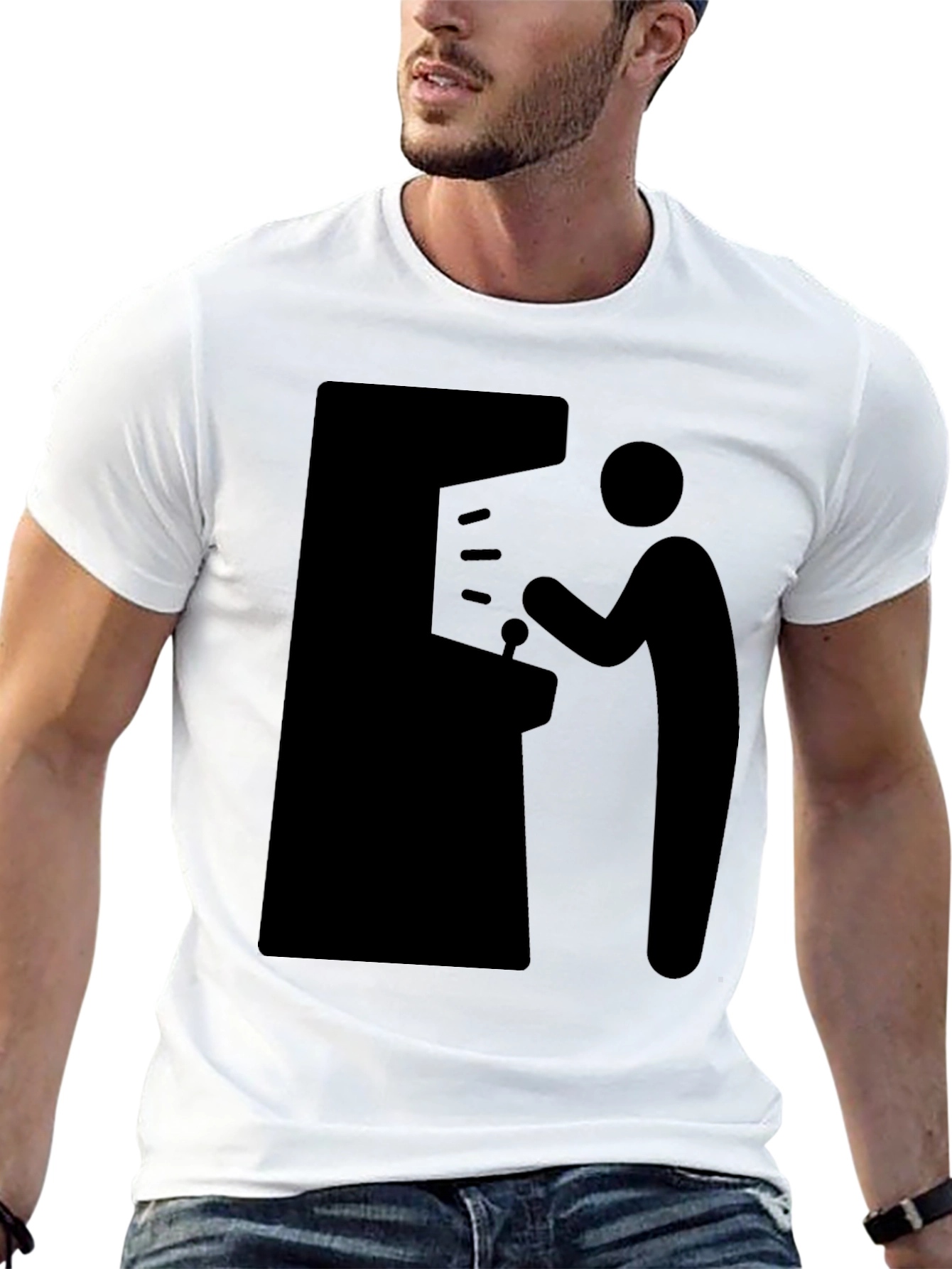 Black Arcade Gamer T-Shirt - Classic Retro Gaming Style view 13