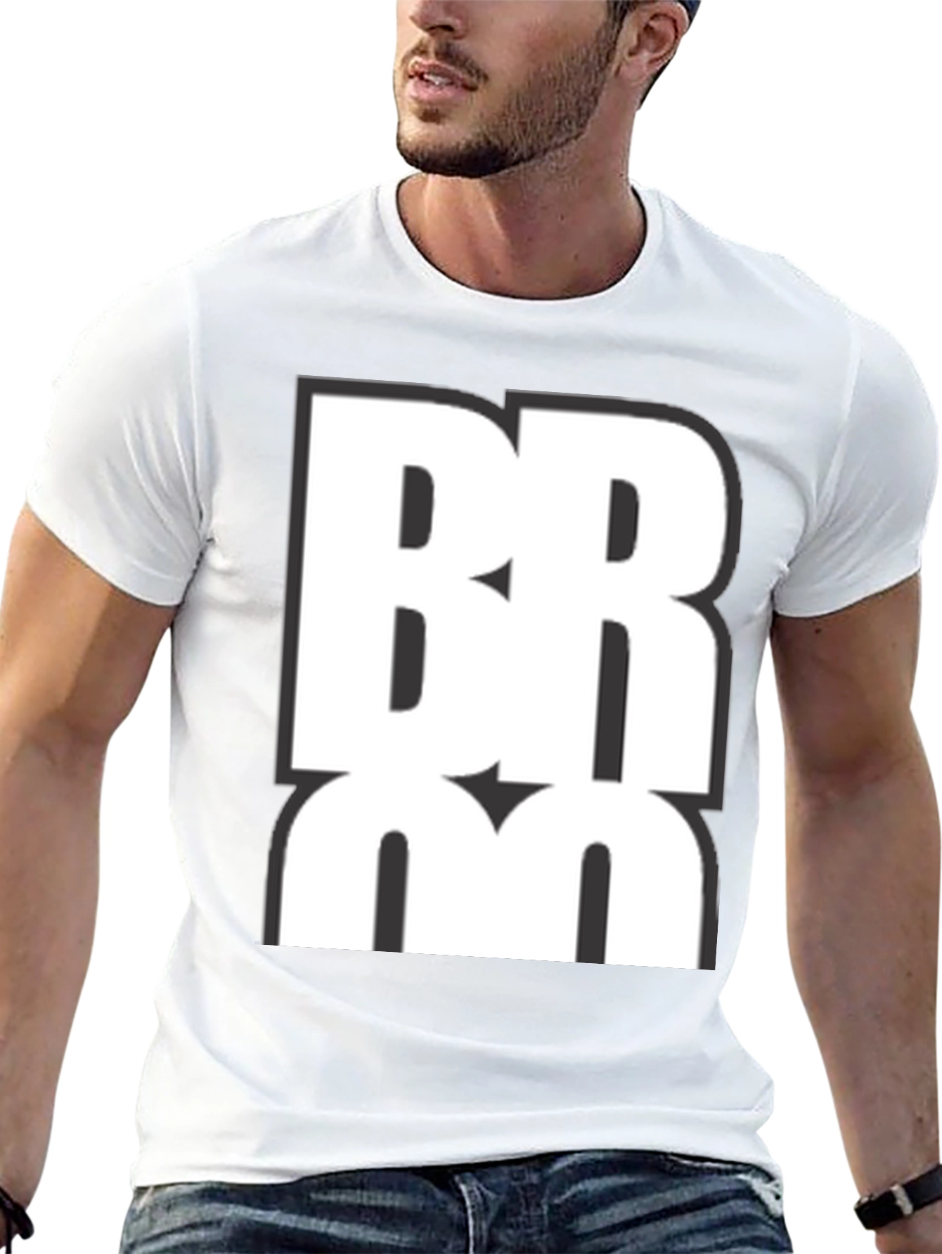Black Bold BMRM Graphic Tee - Modern Style view 13