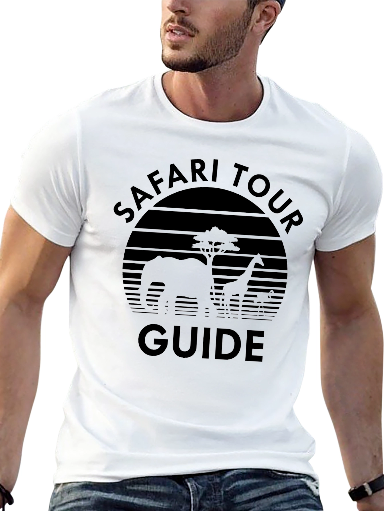 Black Safari Tour Guide Black T-Shirt view 13