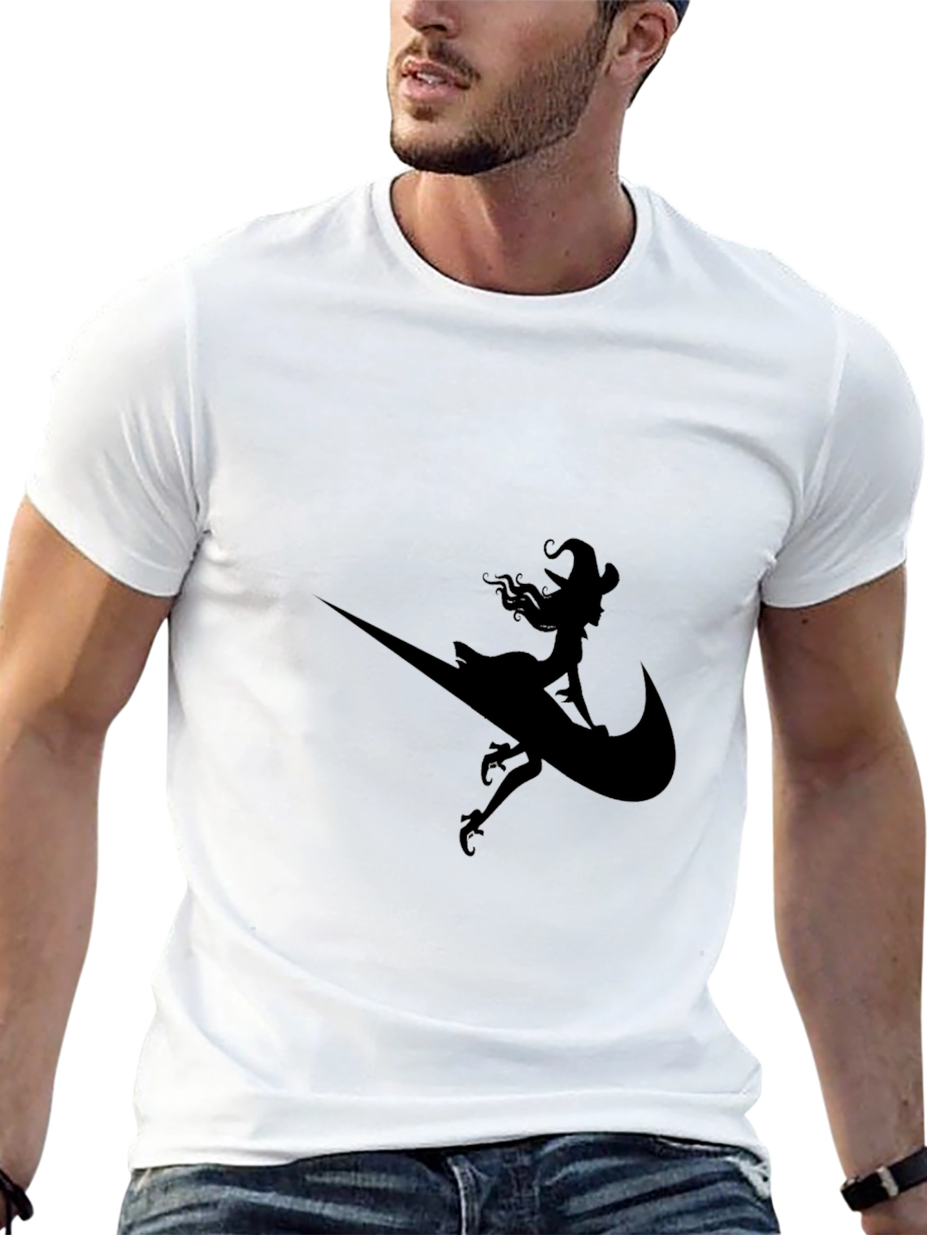 Black Witch Nike Swoosh Black T-Shirt view 13