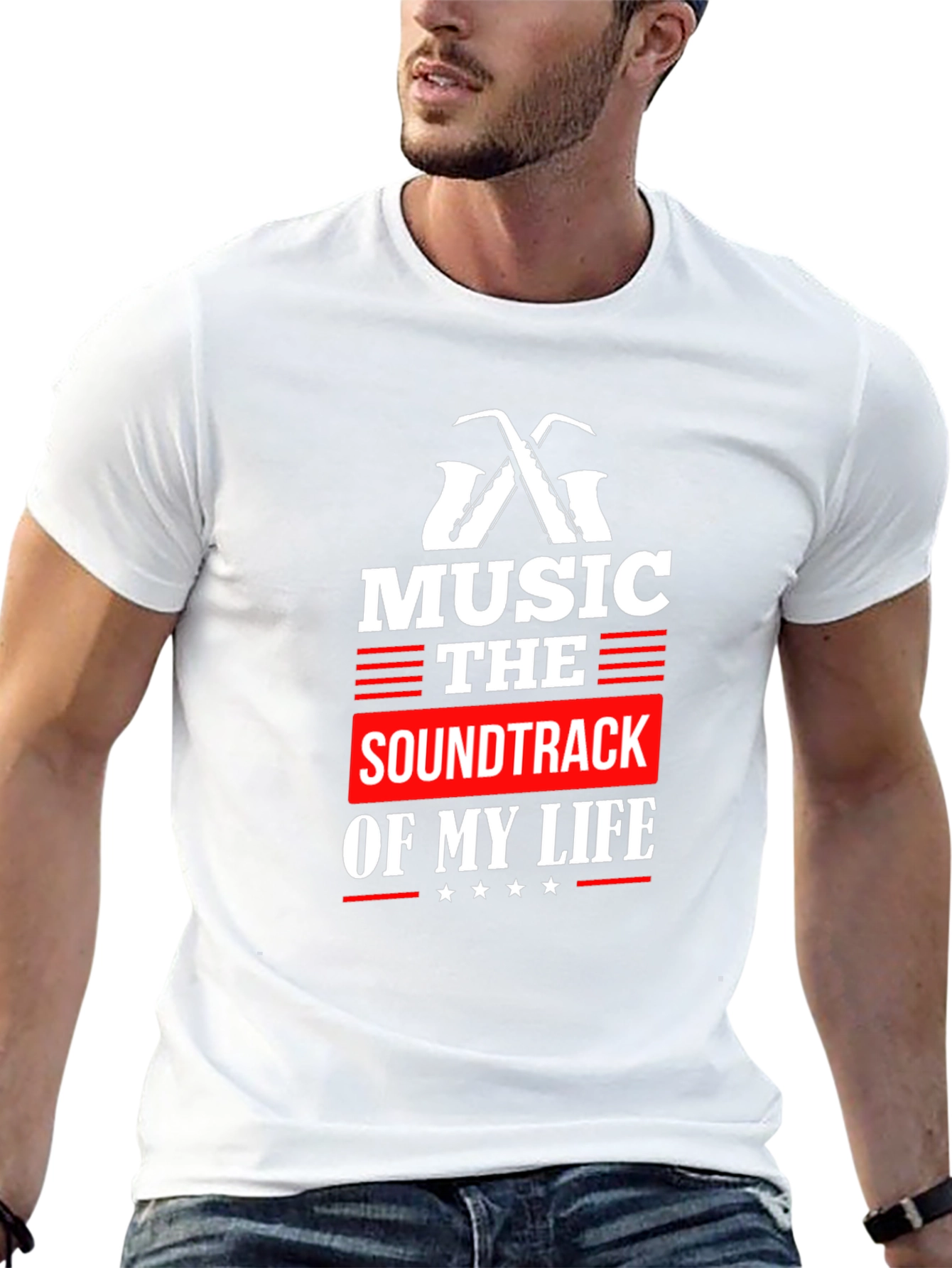 Black Music is the Soundtrack of My Life Black Graphic Tee view 13