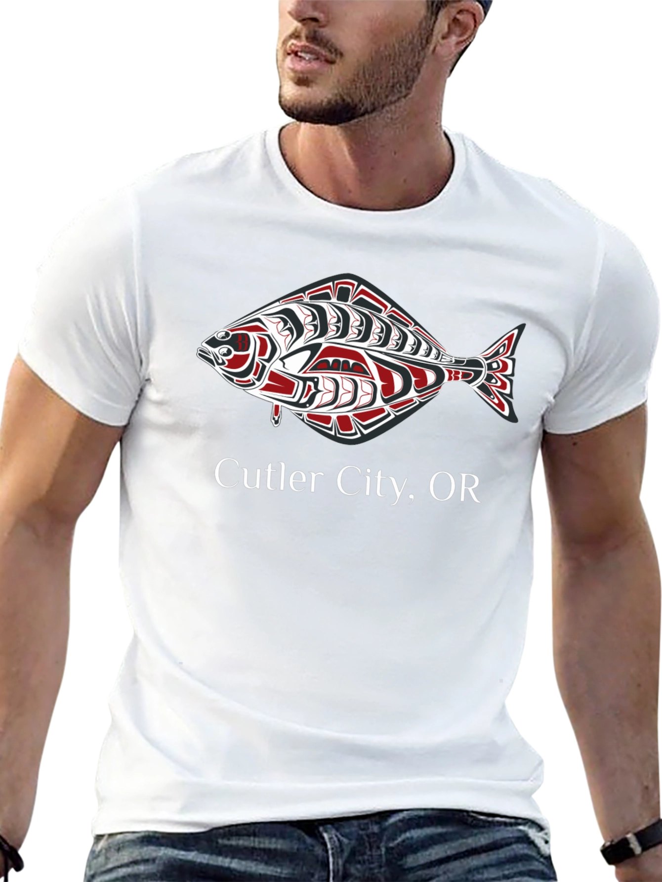 Black Cutler City, OR Fish Graphic Tee view 13
