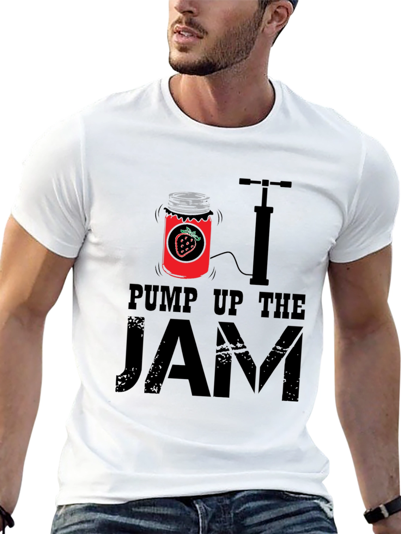 Black Pump Up The Jam T-Shirt - Novelty Graphic Tee view 13