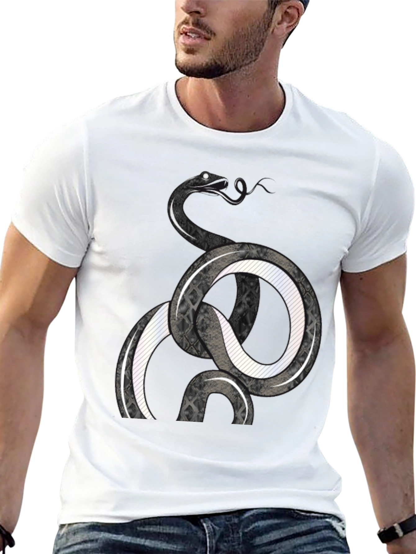 Black Snake Graphic Print Tee view 13