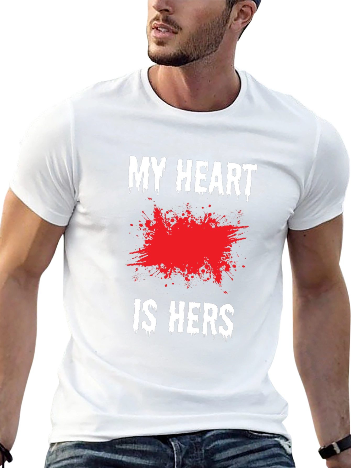 Black My Heart is Hers Black Graphic Tee view 13