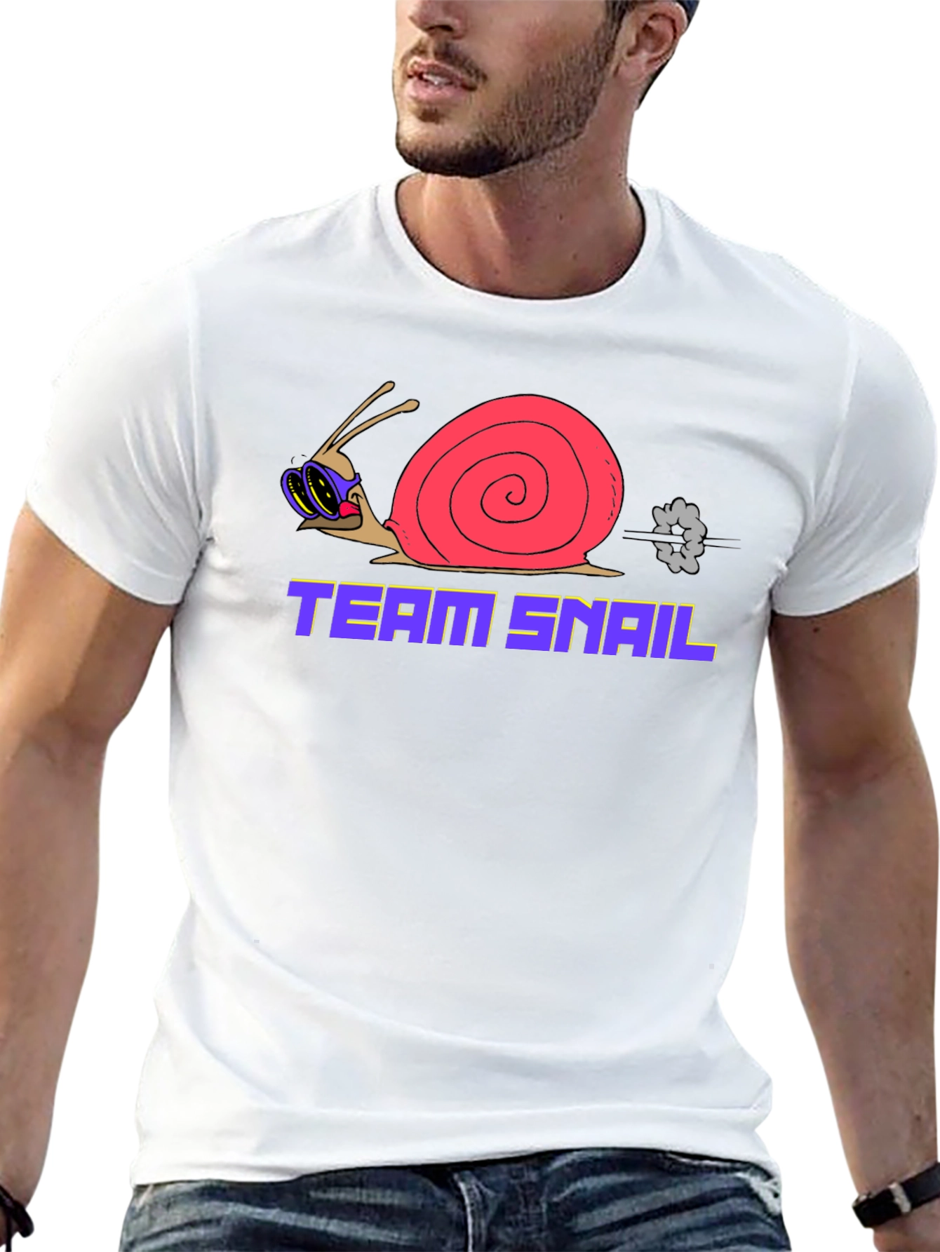 Black Team Snail Graphic T-Shirt - Black view 13