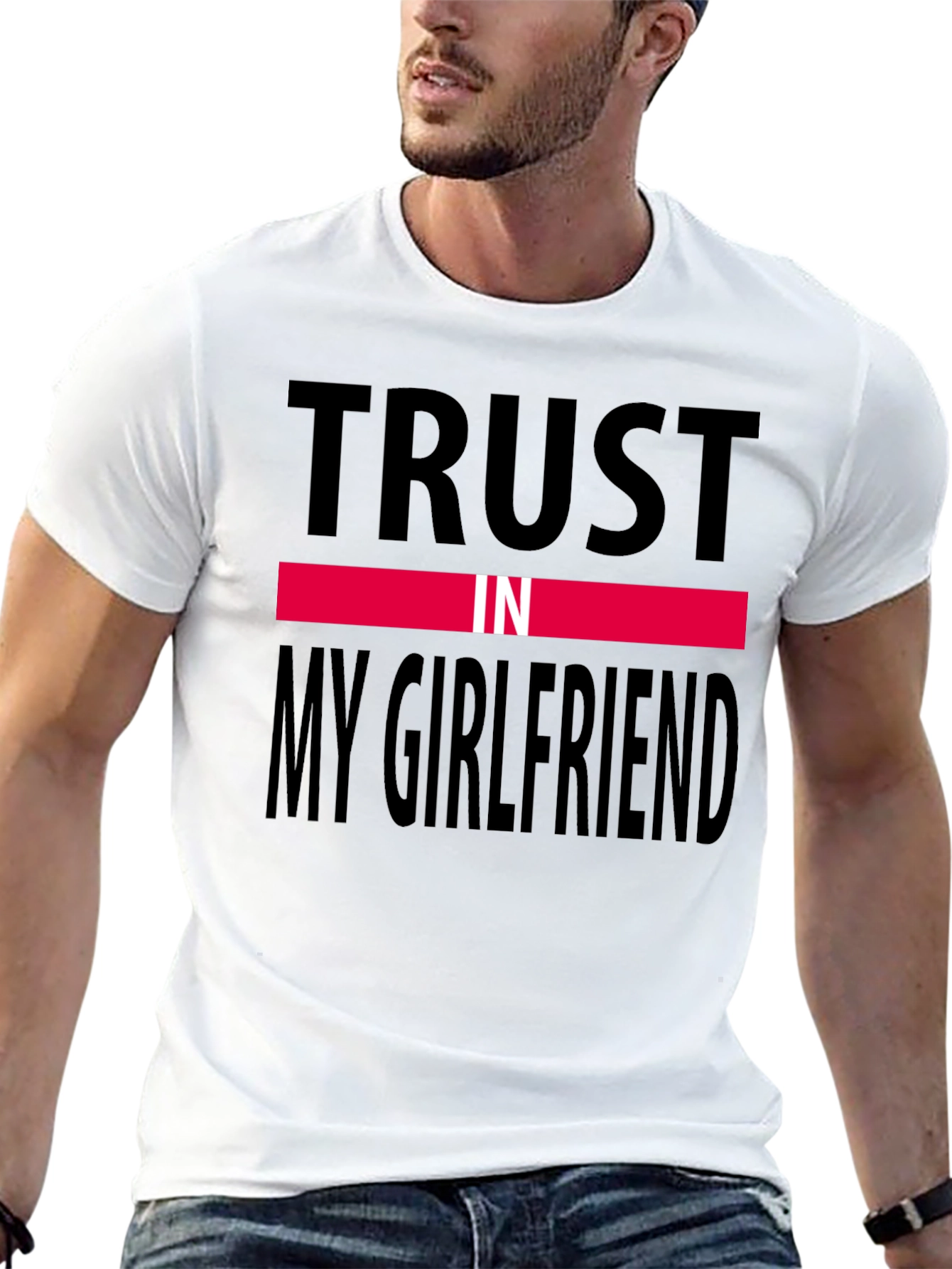 Black Trust In My Girlfriend Tee view 13