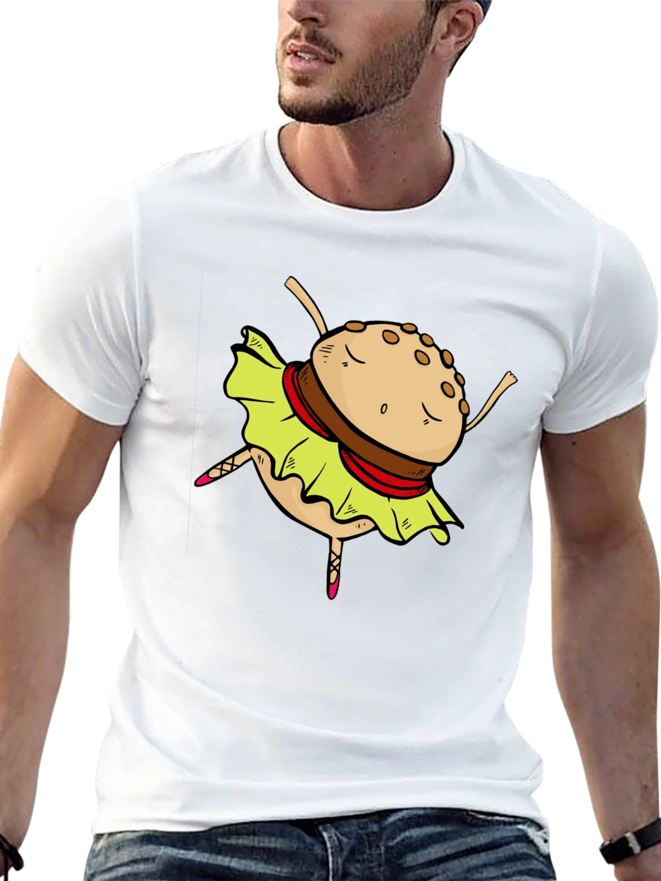 Black Burger Ballerina Graphic T-Shirt view 13