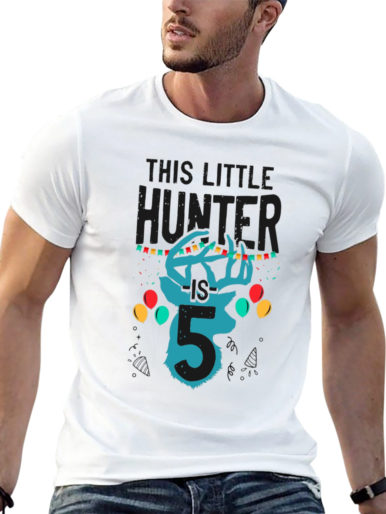 This Little Hunter Birthday Shirt - Size 5 - 13