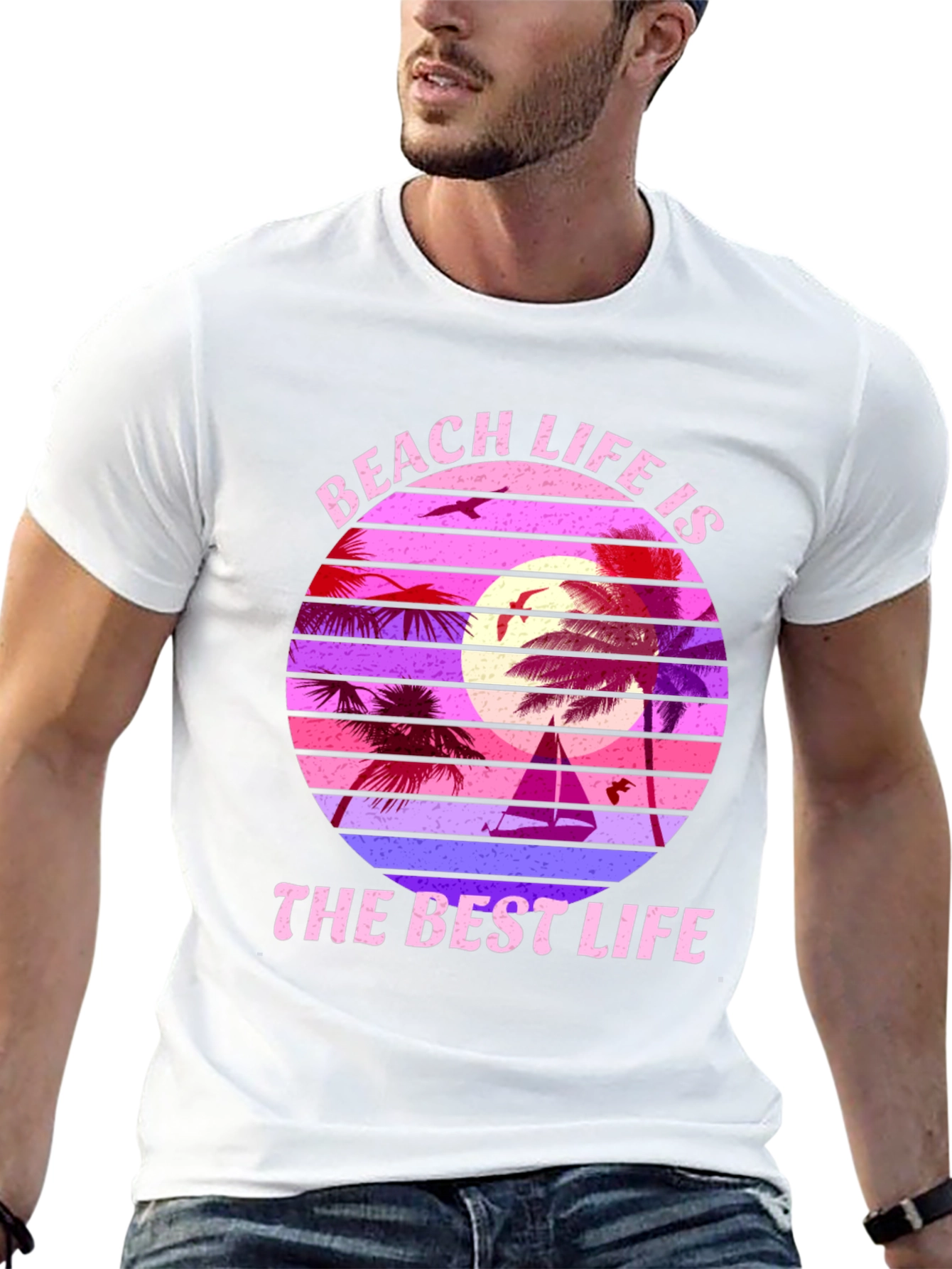 Black Beach Life T-Shirt view 13