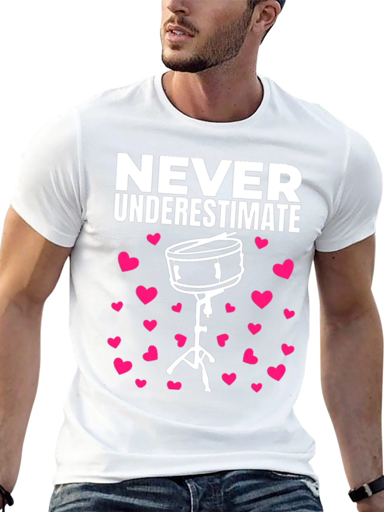 Black Never Underestimate a Drummer T-Shirt view 13
