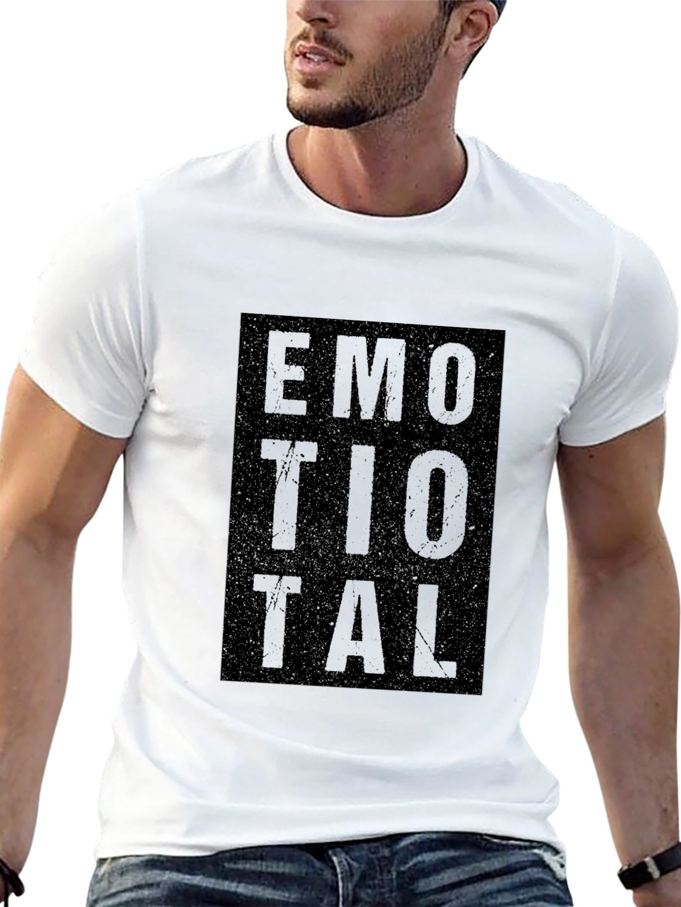 Black Emotional Graphic T-Shirt - Casual Black Tee view 13