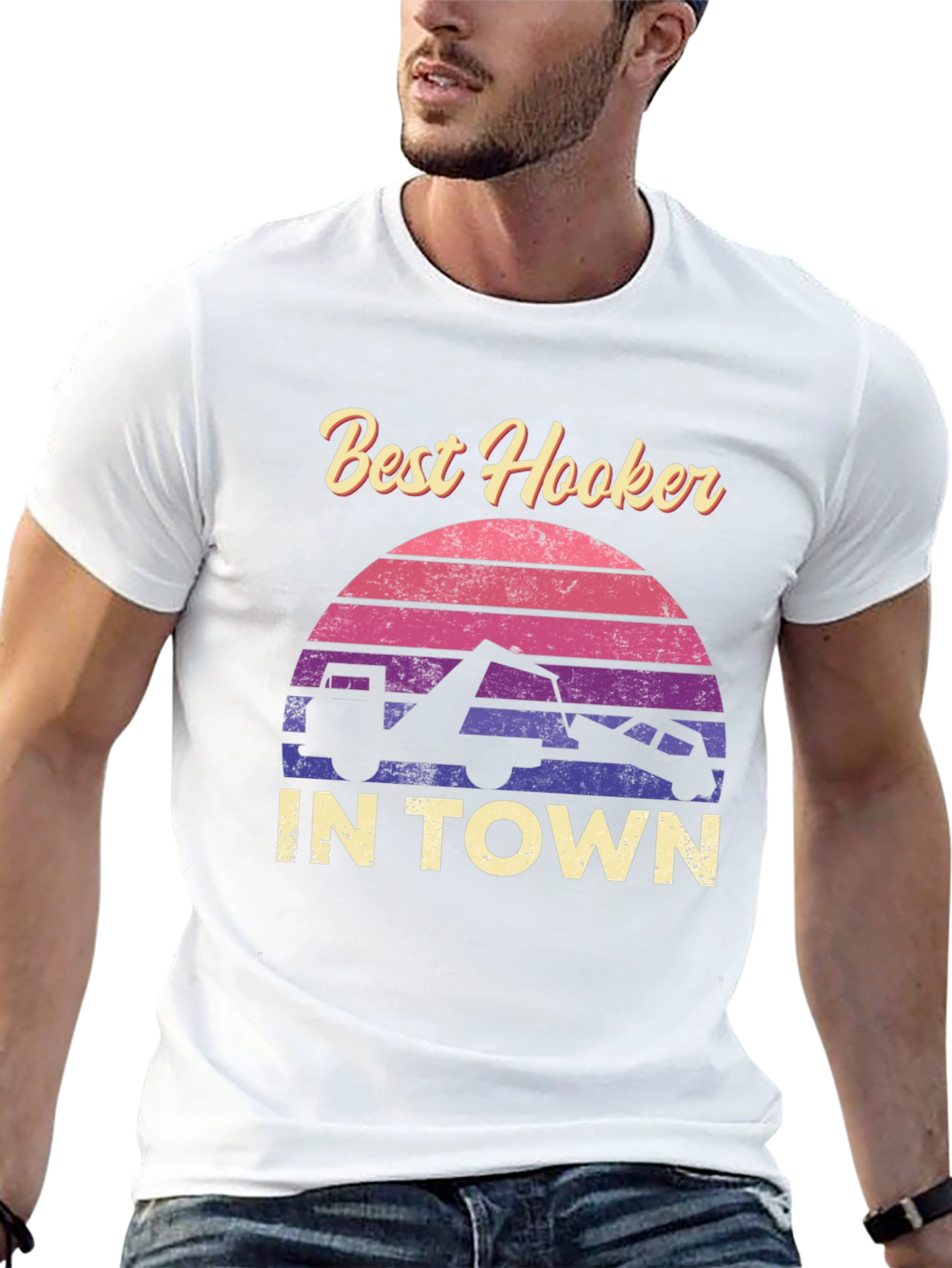 Black Best Hooker in Town Graphic Tee view 13