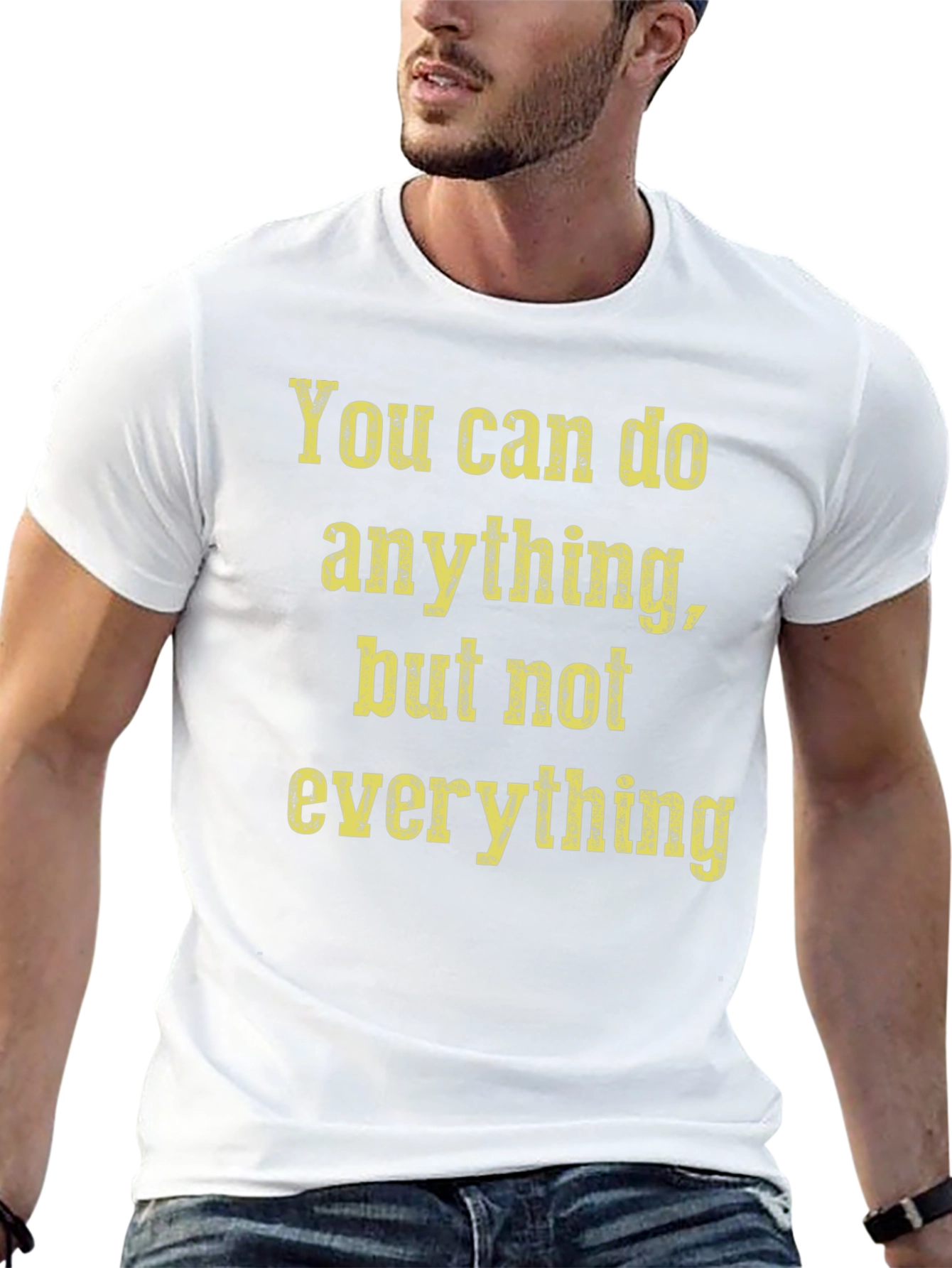Black Inspirational Graphic Tee: You Can Do Anything T-Shirt view 13
