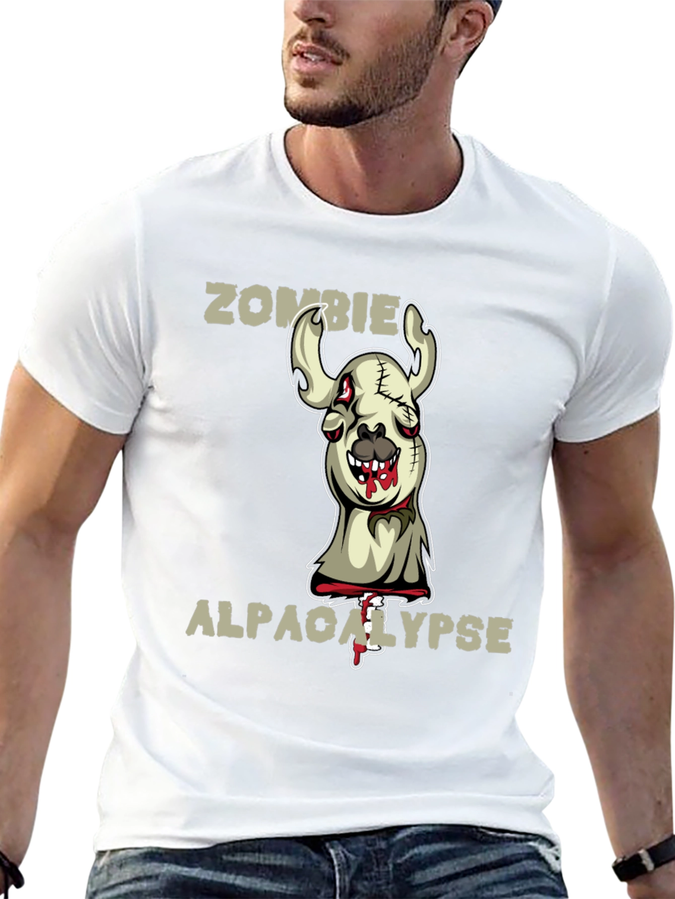 Black Zombie Alpaca-lypse Graphic Tee view 13